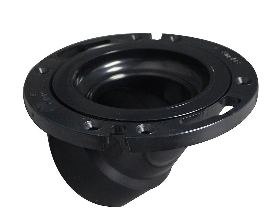 pipi　45、50、62、63 Canplas 113628 45-Degree ABS Discharge Closet Flange, Hub, 4