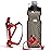 Bike Water Bottle Holder Combo - 20 Oz Squeeze Bottle & Bicycle Mount Cage Rack, No Screws Needed, Durable Alloy - Fits All Handlebar Bikes & MTB Mountain Road - for Adults, Kids (Red)