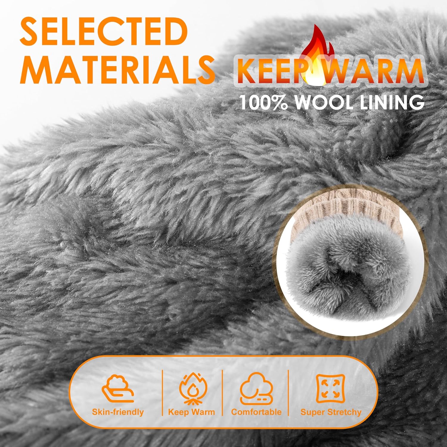 Winter Gloves for Women, Womens Gloves Cold Weather Thermal Warm Fleece Lined, Touchscreen Gloves for Christmas Gifts - Image 4