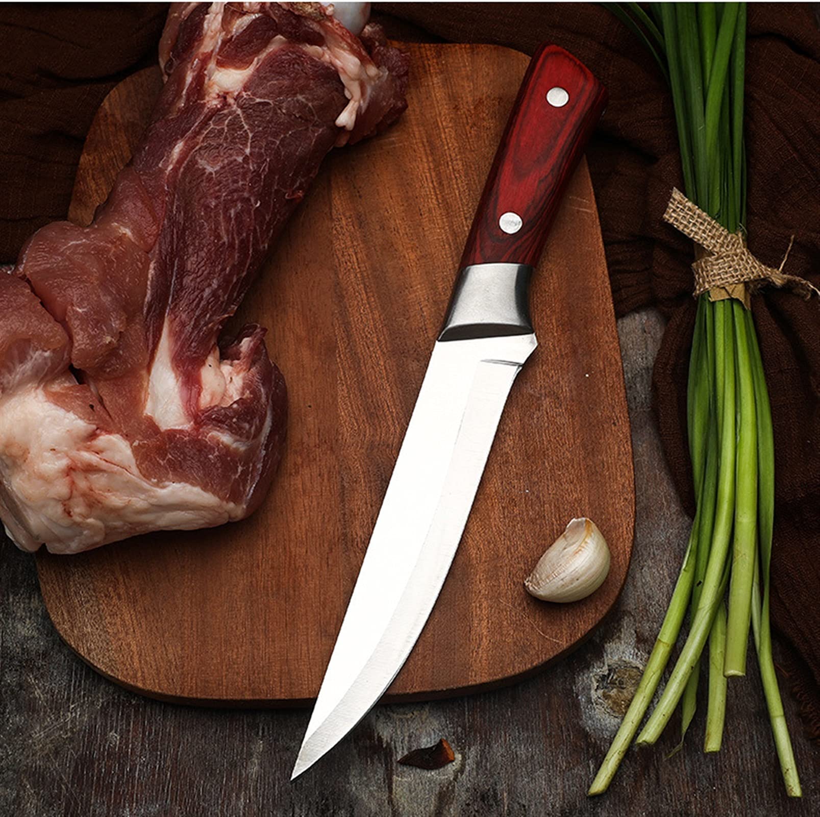 Cuchillo de cocina Juego de cuchillas de carne cuchilla afilada de cuchillas de carne de vaca de carne de vaca Herramientas de cocción de la utilidad de preparación del chef (Color : 4pcs Set)