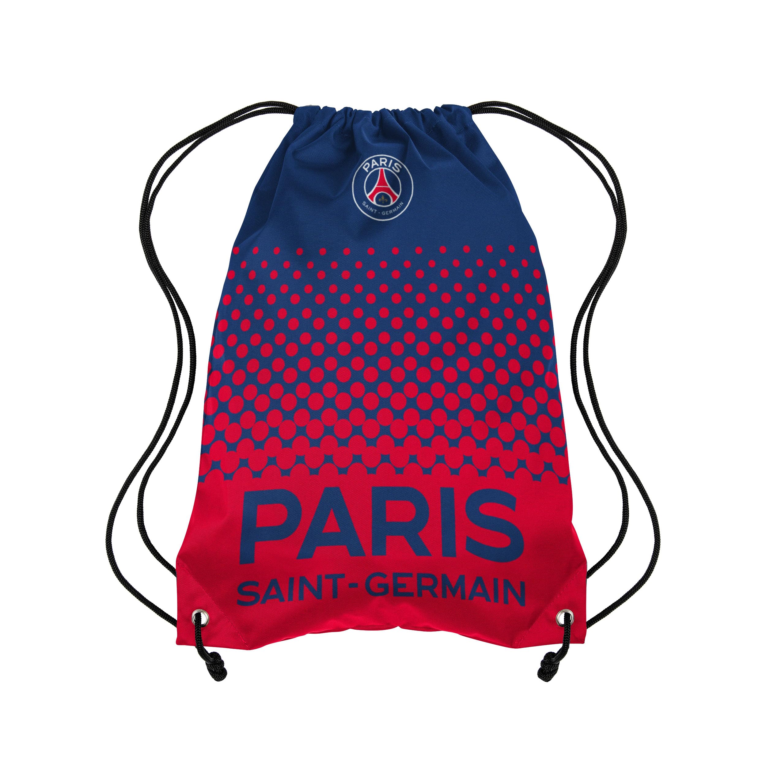 FOCO Official Licensed Paris Saint-Germain FC Fade Football Drawstring Gym Bag, Paris Saint-germain FC