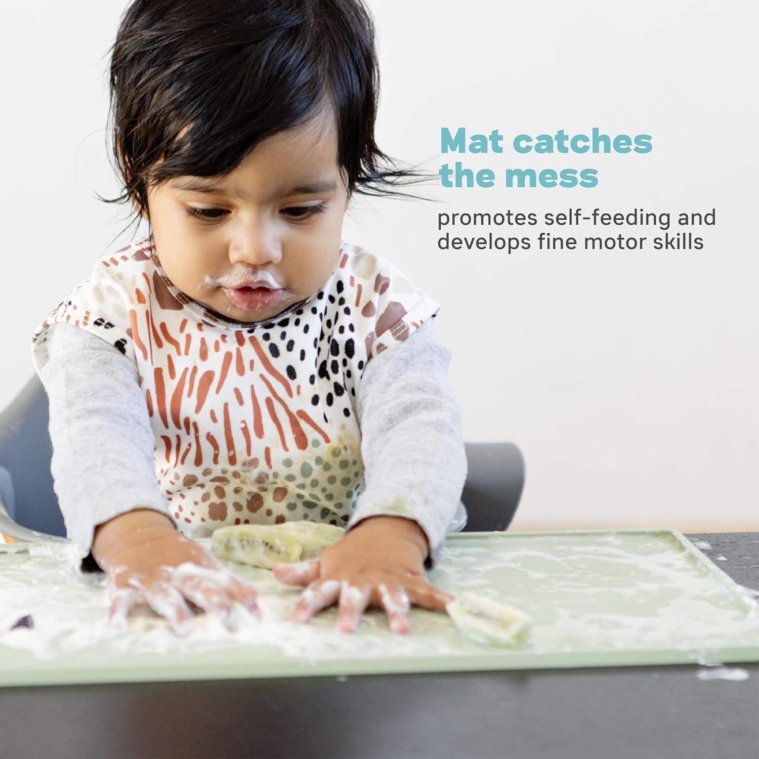 ezpz Tiny Placemat + Tiny Bowl - Baby Essentials mat and Bowl