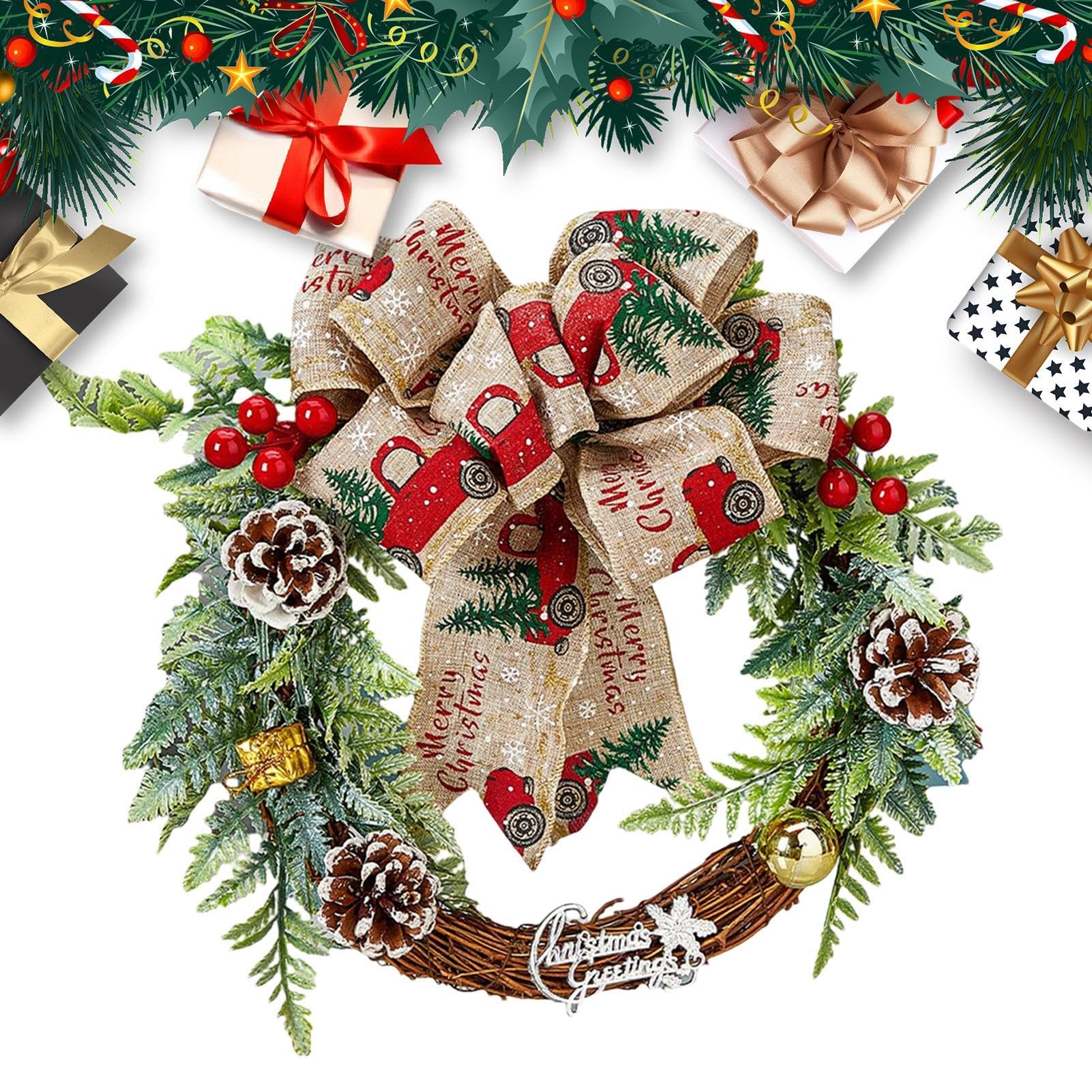 Amazon.co.jp: クリスマス リース、屋外用クリスマス リース,ビスタ