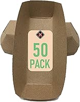 Vista 10 de Mr Miracle Bandeja de papel para perros calientes de 7 pulgadas en color blanco. Paquete de 100. Desechable, reciclable y totalmente biodegradable.