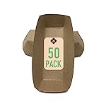 Mr Miracle 7 Inch Paper Hot Dog Tray in Kraft Paper. Pack of 50. Disposable, Recyclable and Fully Biodegradable. Made in USA