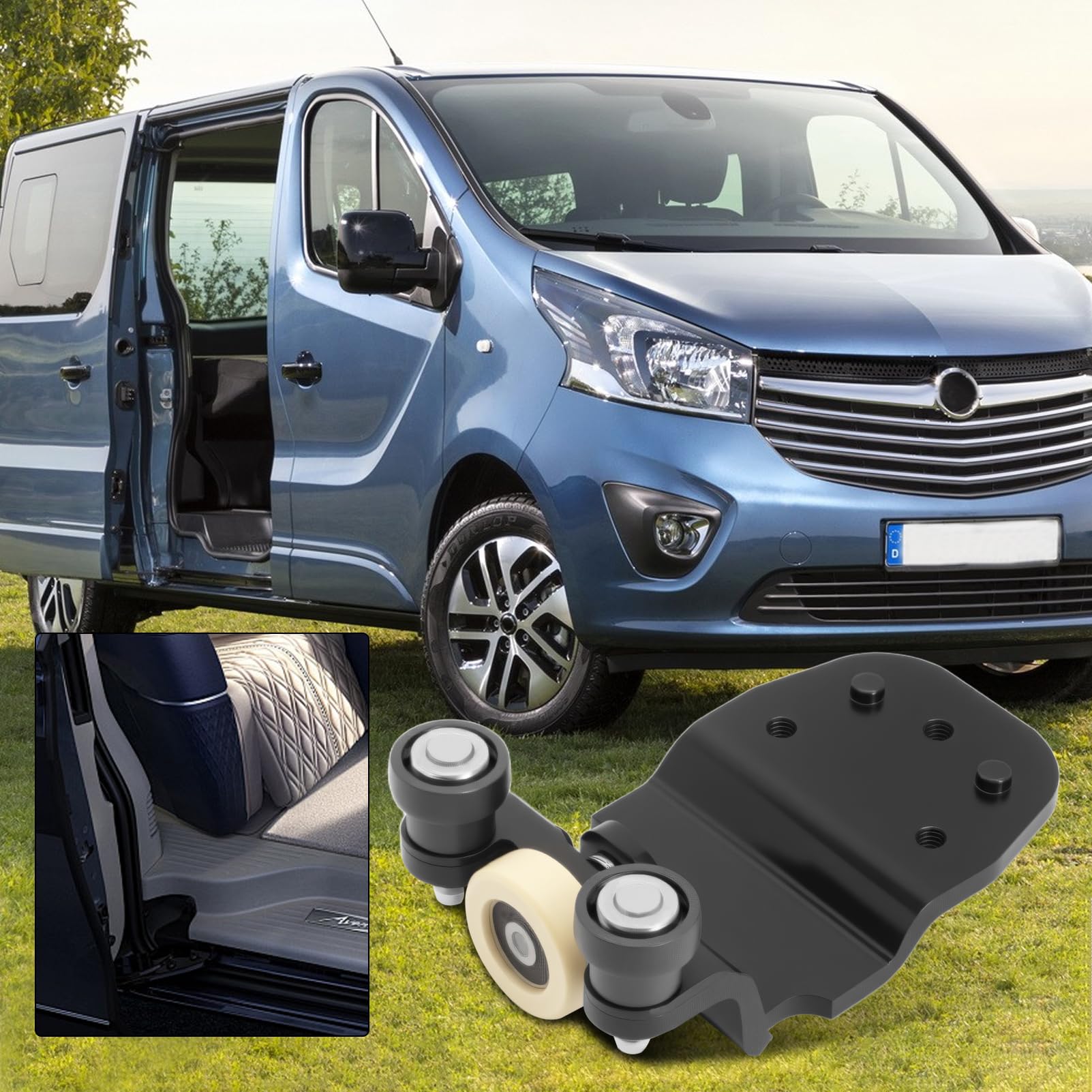 Roulette Portérale Coulissante (automatique) Gauche Droite für Expert Traveller Jumpy Spacetourer Proace Vivaro Zafira Life 9808074880 9808074680 Linke oder rechte Türrolle
