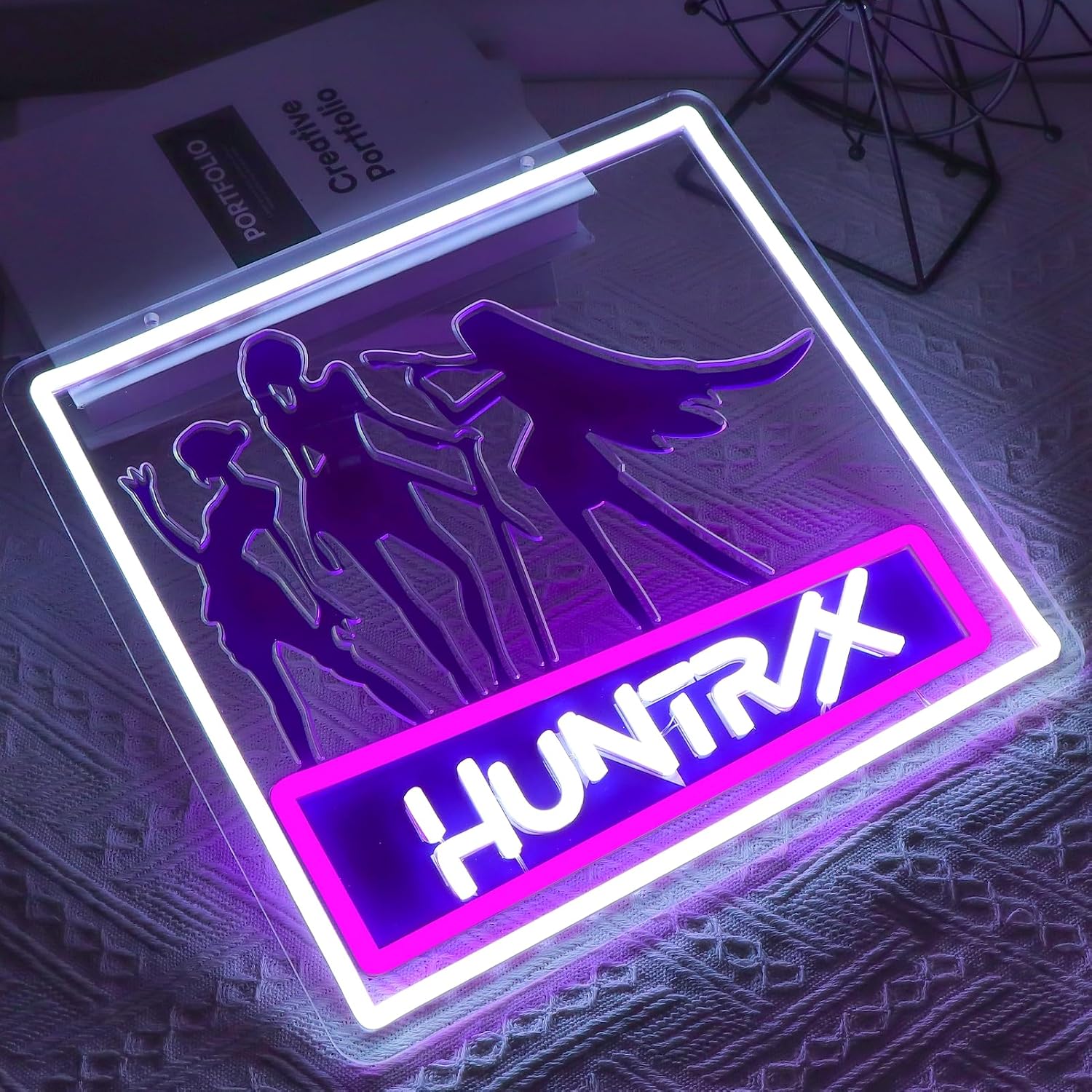 Pugna Dark Pop Girl Group Silhouette Neon Signs for Wall Decor Neon Lights for Bedroom Led Signs Suitable for Dormitory Man Cave Christmas Gift image 2