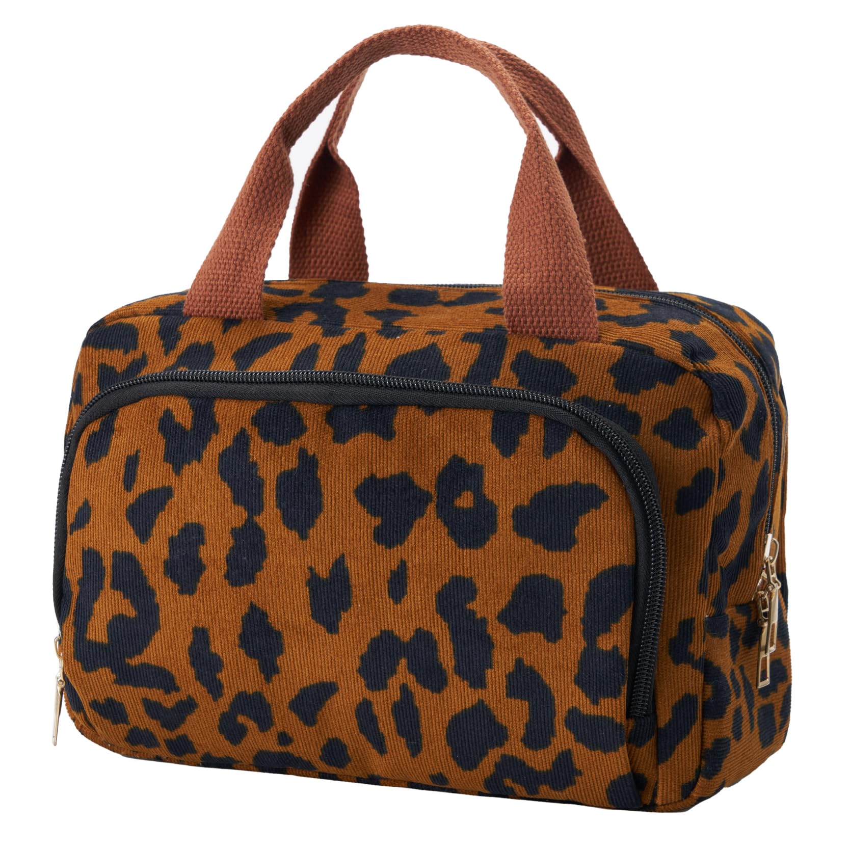 Funtlend Kulturtasche Damen Cord Kosmetiktasche kulturbeutel Kosmetik Tasche Reise Kulturbeutel Waschtasche für Travel Mädchen