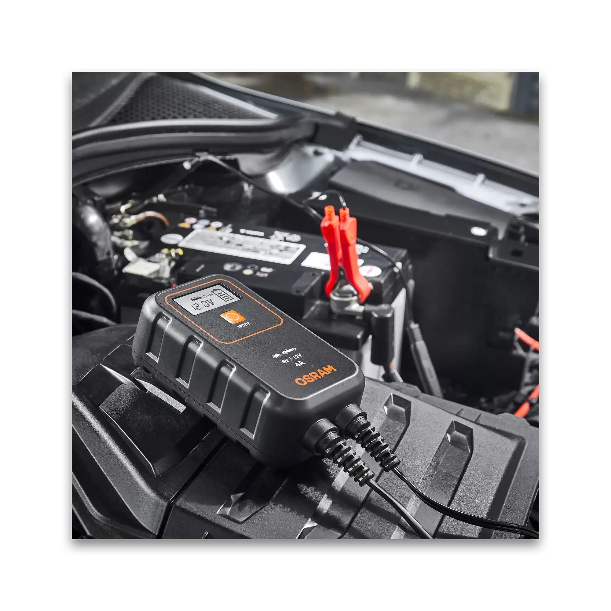 OSRAM BATTERYcharge 904, caricabatterie intelligente 4A e mantenitore di carica, per batterie di piccole dimensioni, 12v