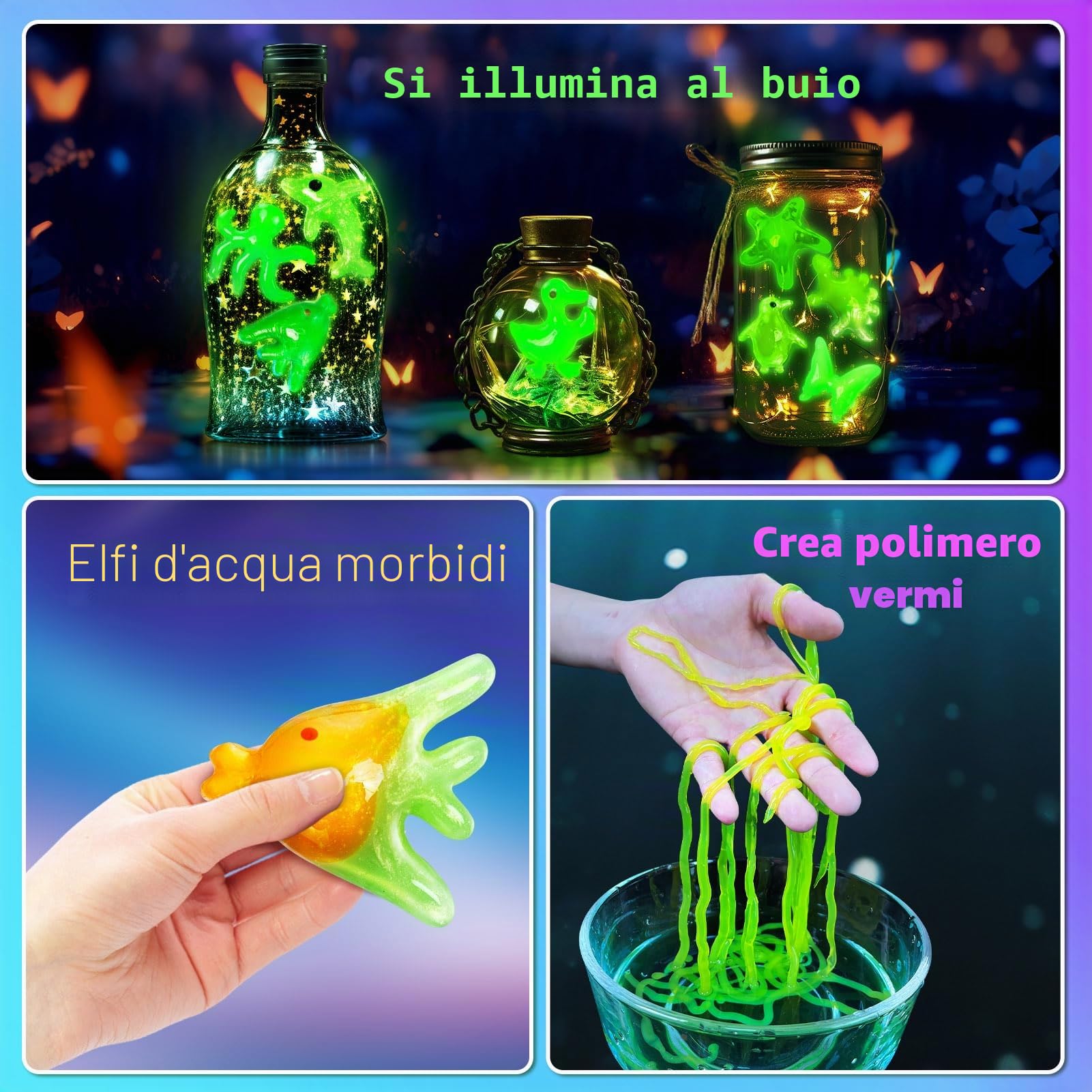 JOPSHEEN Magic Water Elf, 40 Colori Magico Acqua Fairy Gel per Bambini, Attivita Creative Bambino, DIY Giocattolo Fatto a Mano per Ragazzi e Ragazze