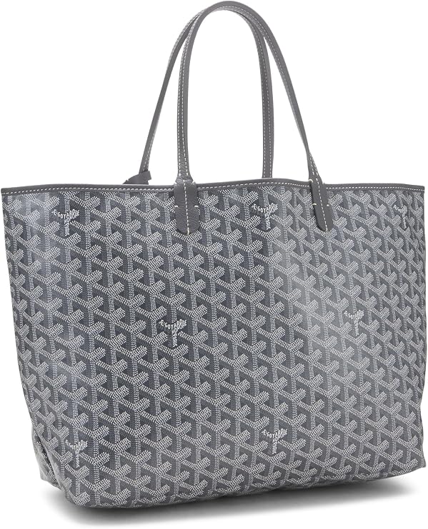Pre-loved Grey Goyardine Canvas Saint-Louis PM, Grey