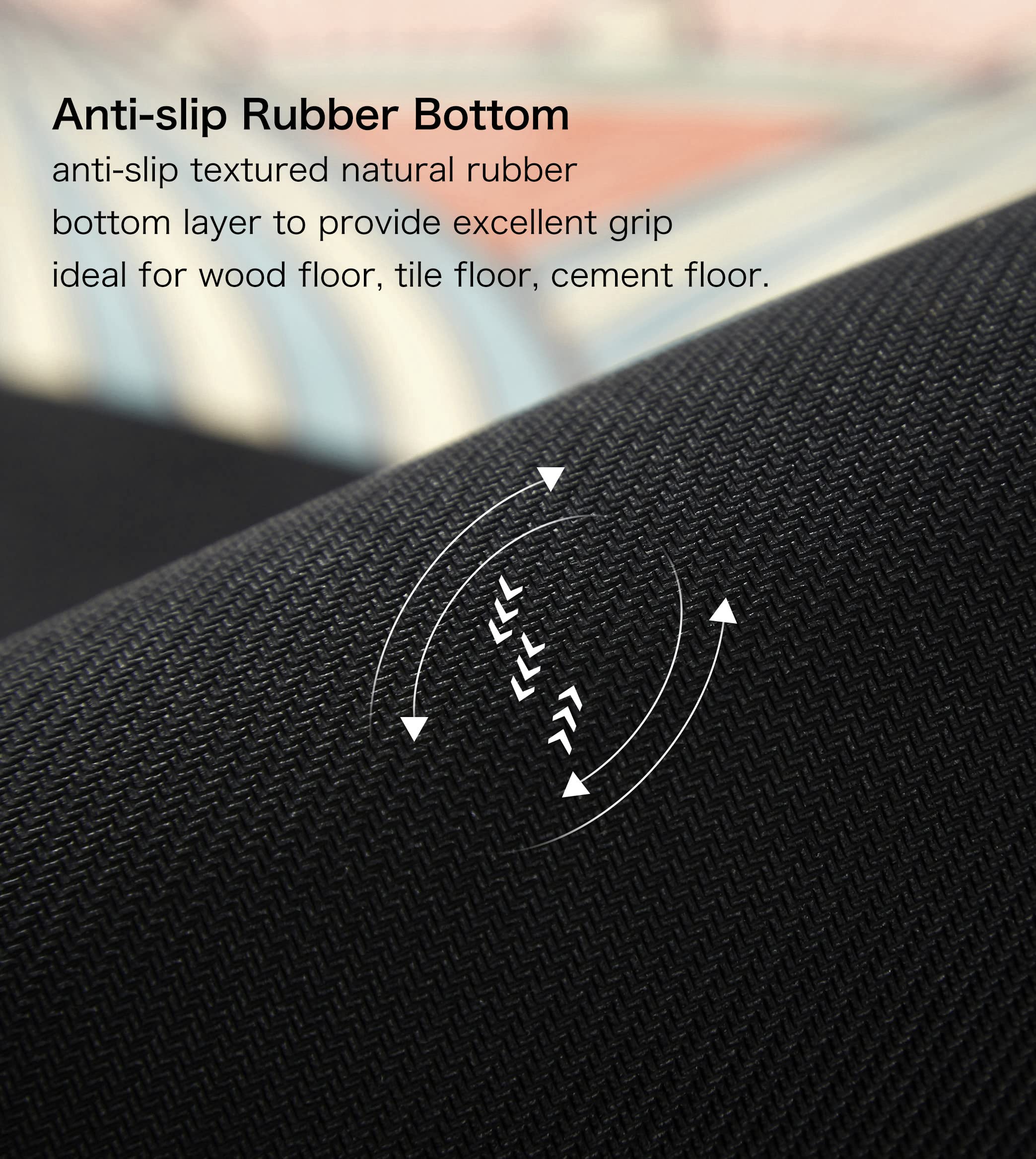 Tappetino da yoga rotondo, misura grande, 12,7 x 3,5 mm, ultra spesso, ultra confortevole, antiscivolo, tappetino da meditazione