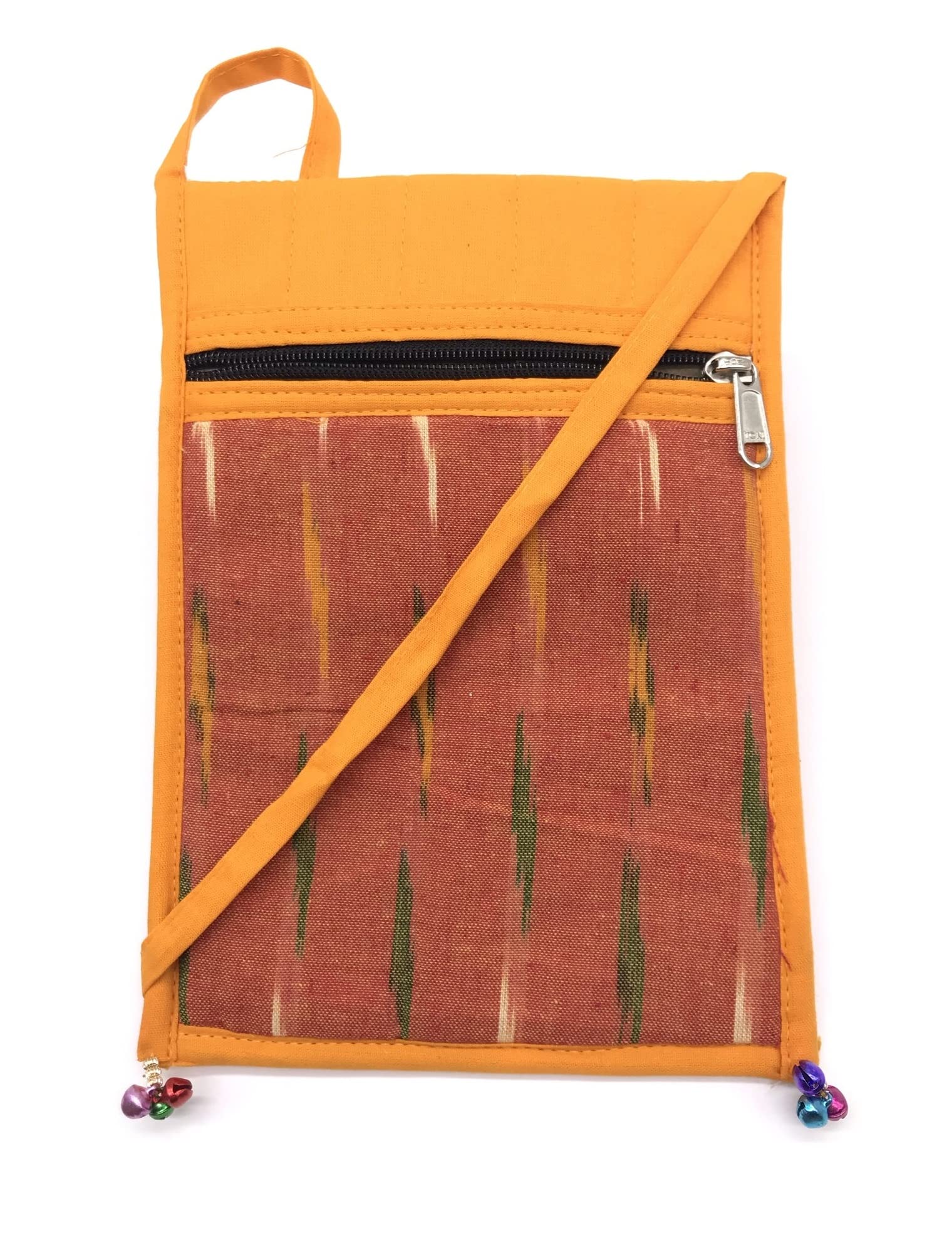 srishopify handicrafts Mini Sling Bags for Women Handmade Cotton Cross Body Bags for Girls Stylish Ikkat Pattern Mobile Pouch Sling Purse for Ladies Best Gift Options 8 Inch Mustard (B0BZ4YGPT7) Amazon Price History, Amazon Price Tracker