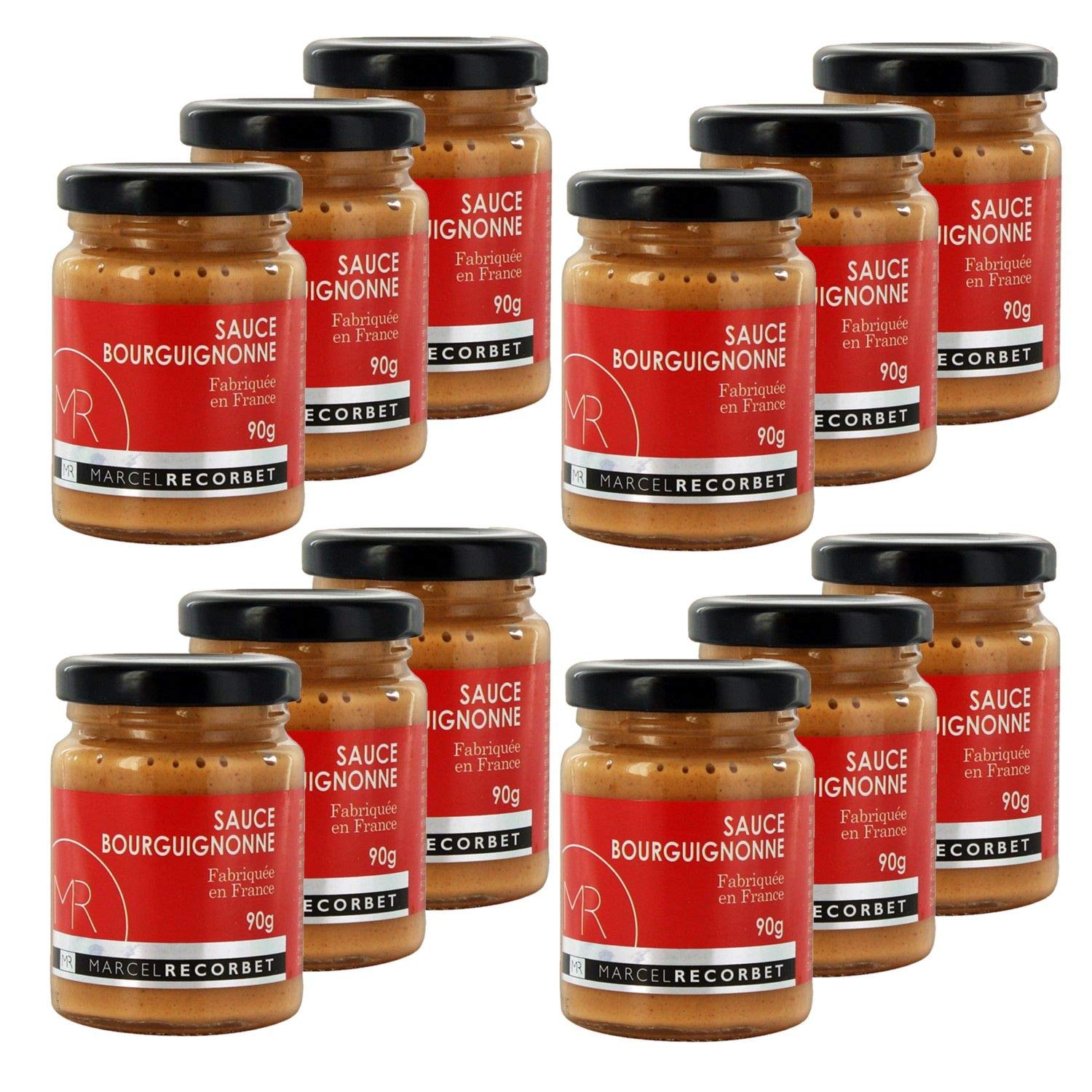 Lot 12x Sauce bourguignonne fabriquée en France - MR - pot 90g