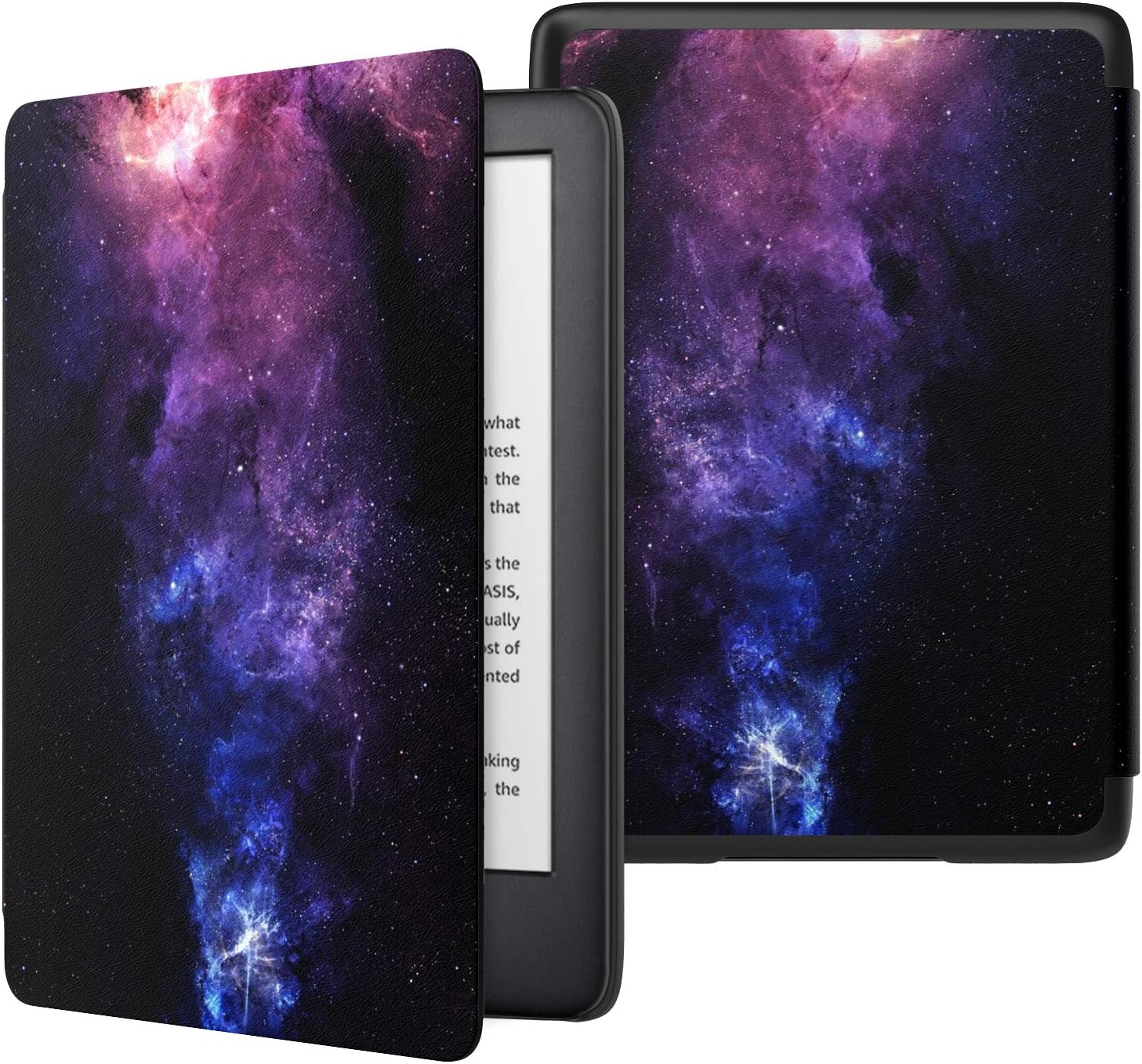 MoKo Case Fits All-New Kindle (10th Generation - 2019 Release Only), Thinnest Protective Shell Cover with Auto Wake/Sleep, Will Not Fit Kindle Paperwhite 10th Generation 2018 - Dreamy Nebula Purple