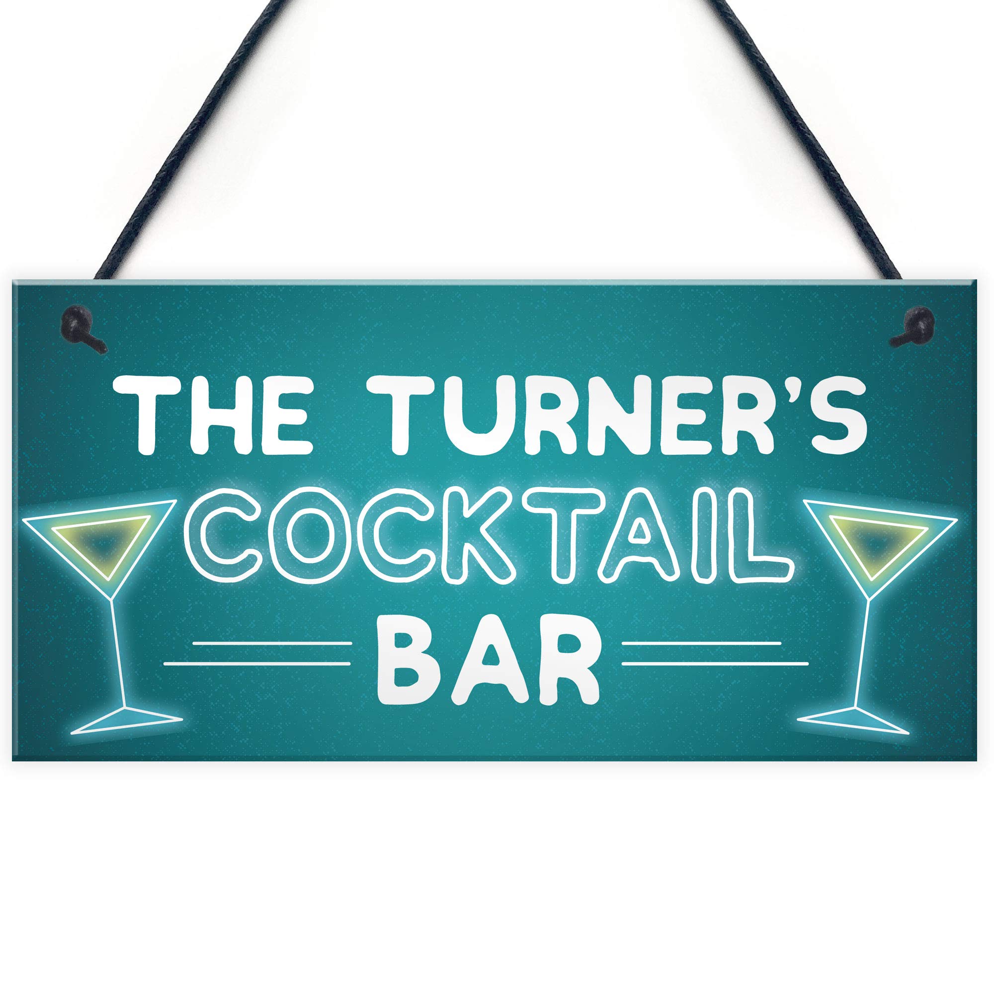 Red Ocean Personalised Cocktail Bar Signs And Plaques Novelty Home Bar Signs Garden Decor Gifts