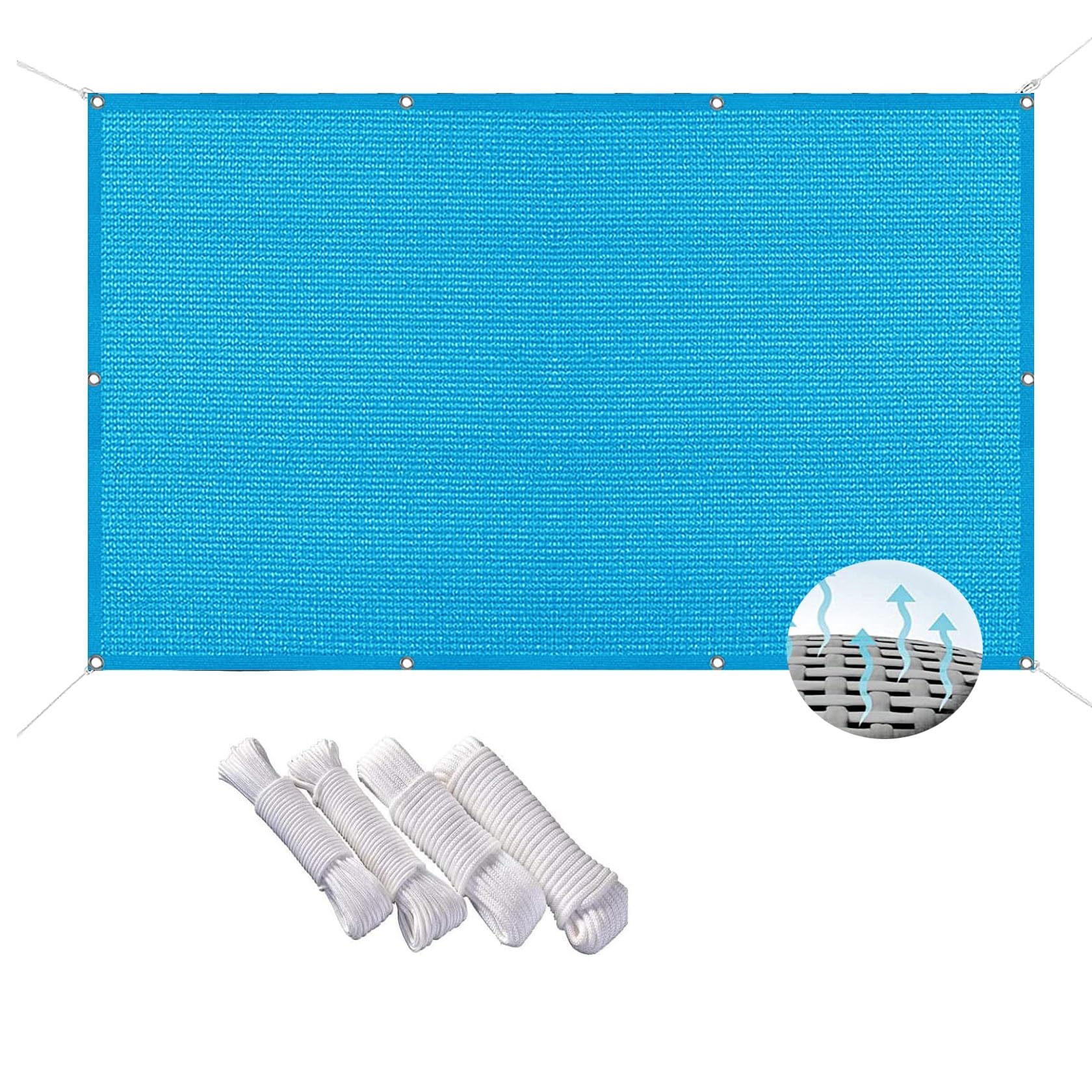 Voile d'ombrage anti UV et indéchirable 5x5 m pour extérieur durable