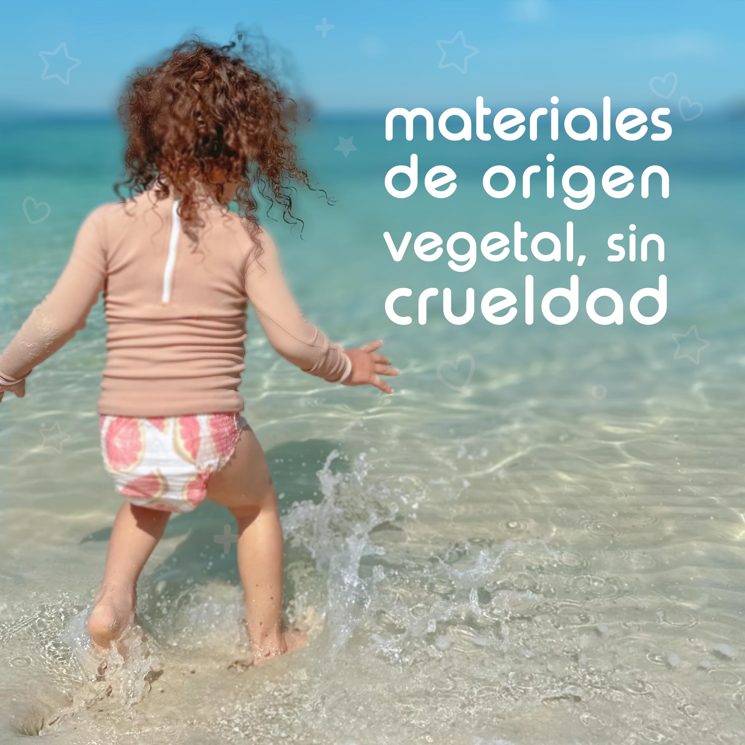 PureBorn Pañal Bañador Desechable, Swim Pants, Talla L (9-14 kg), 18 unidades, Diseñados para la Playa y la Piscina, Ultra-Suaves, Elásticos, Sin Fugas, Estampados de Verano
