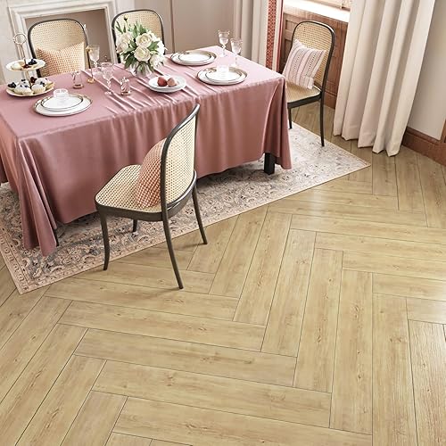 Miniatura 3 de Azulejo de suelo autoadhesivo de 6 x 35 pulgadas, tablones de madera autoadhesivos para baño, cocina, calcomanías de suelo, azulejos de vinilo de