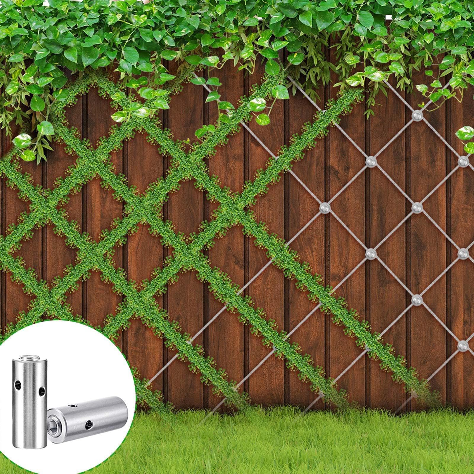 Kit portátil de soporte de alambre de acero inoxidable, enredaderas de | jardín, de entrenamiento con anclajes de expansión, tornillos y cilíndricos