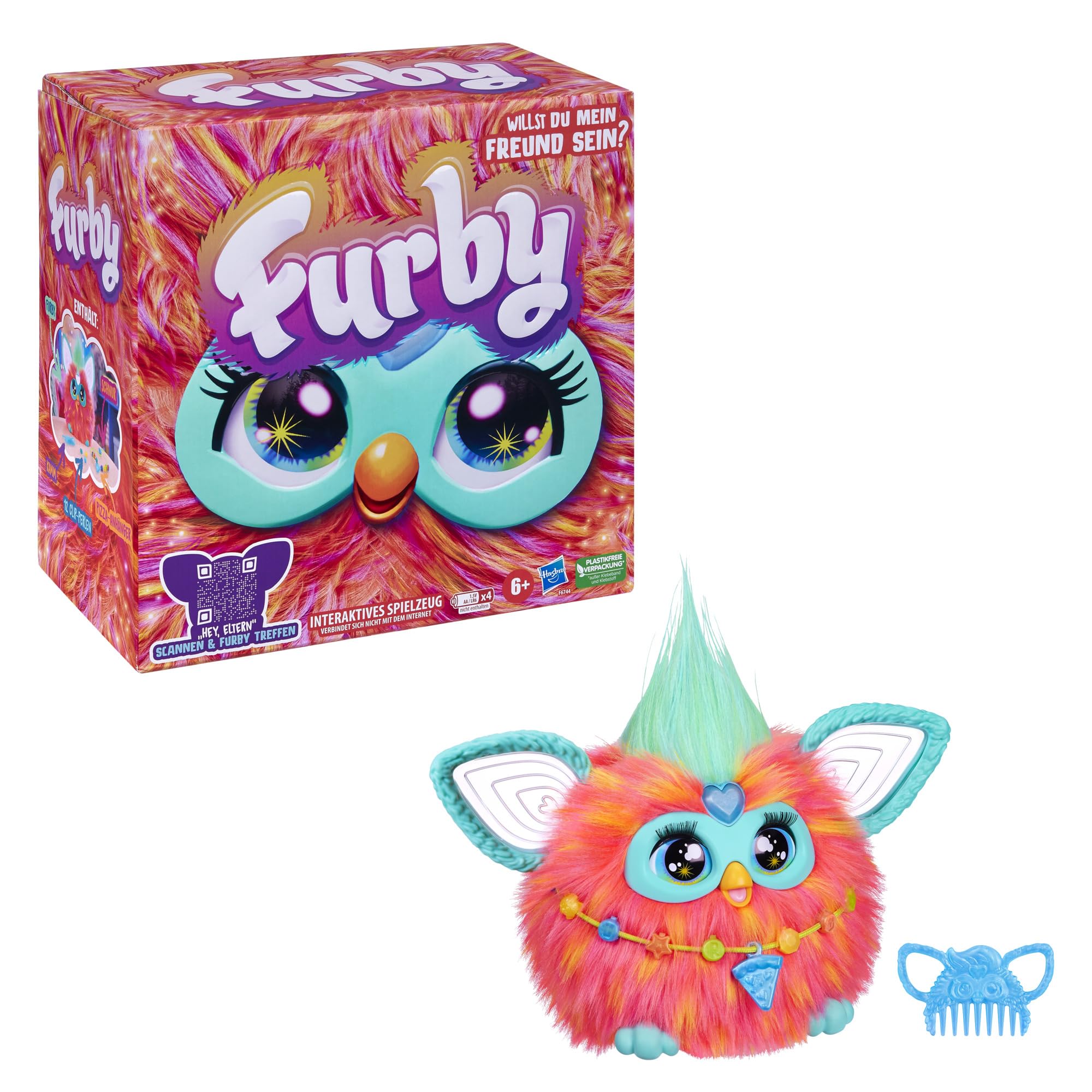 Hasbro Furby Zabawka interaktywna (pomarańczowa) - wersja niemiecka