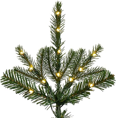 Miniatura 3 de Vickerman Árbol de Navidad artificial Yukon de 9 x 65 pulgadas con 1050 luces LED de bajo voltaje de 0.157 in, ramas con bisagras de metal,
