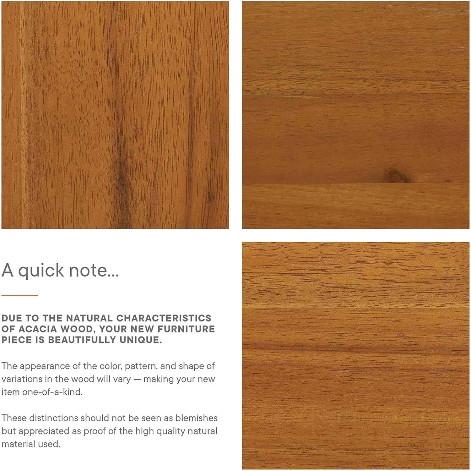 Modway Tahoe Acacia Wood 3-Piece Outdoor Patio Furniture Set in Natural Light Gray - Includes 2 Lounge Chairs with Weather-Resistant Cushions and Side Table