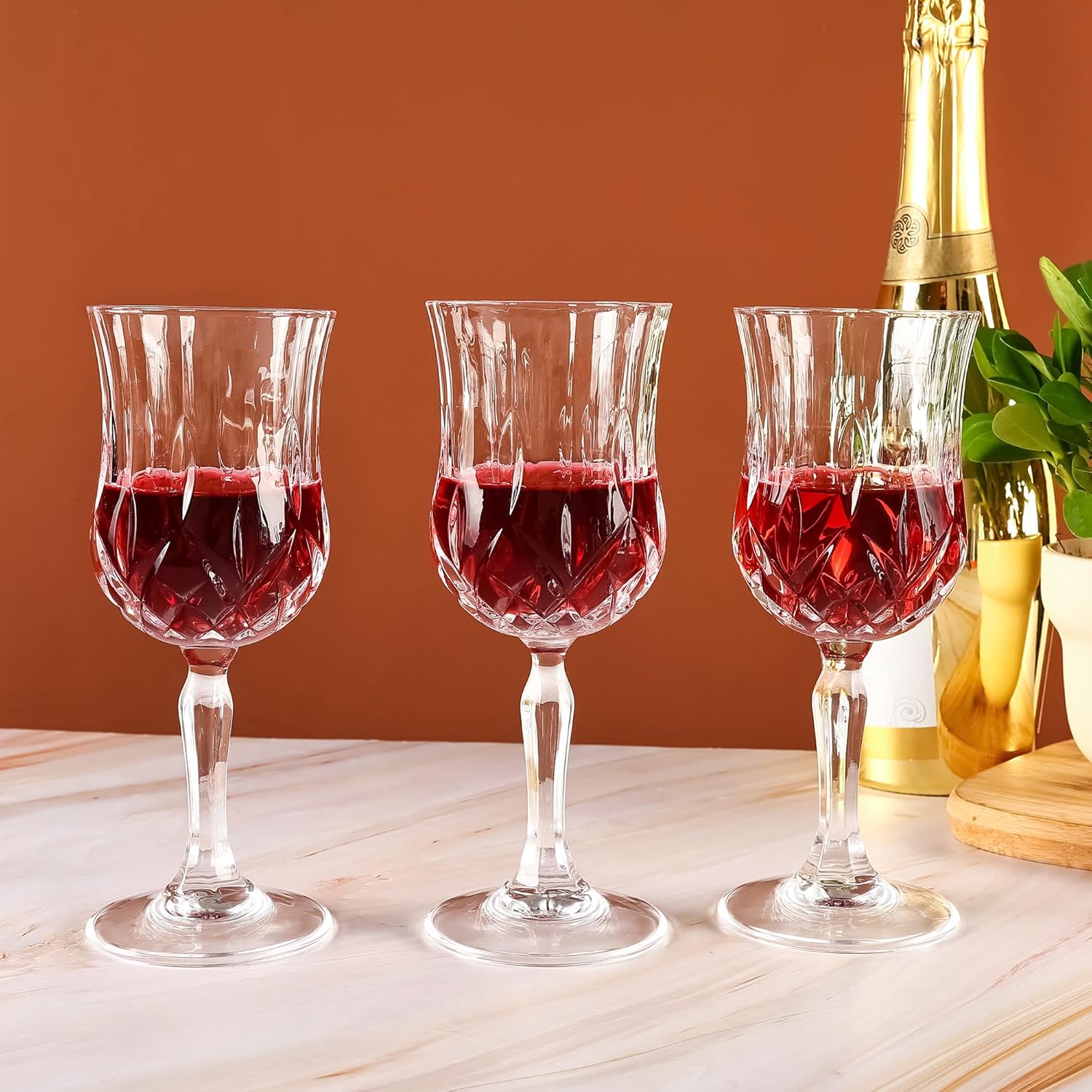 YANGNAY Wine Glass Set of 12-7 oz Wine Glasses for Red or White Wine, Ideal for Daily Use & Special Occasions, Dishwasher Safe - Image 5