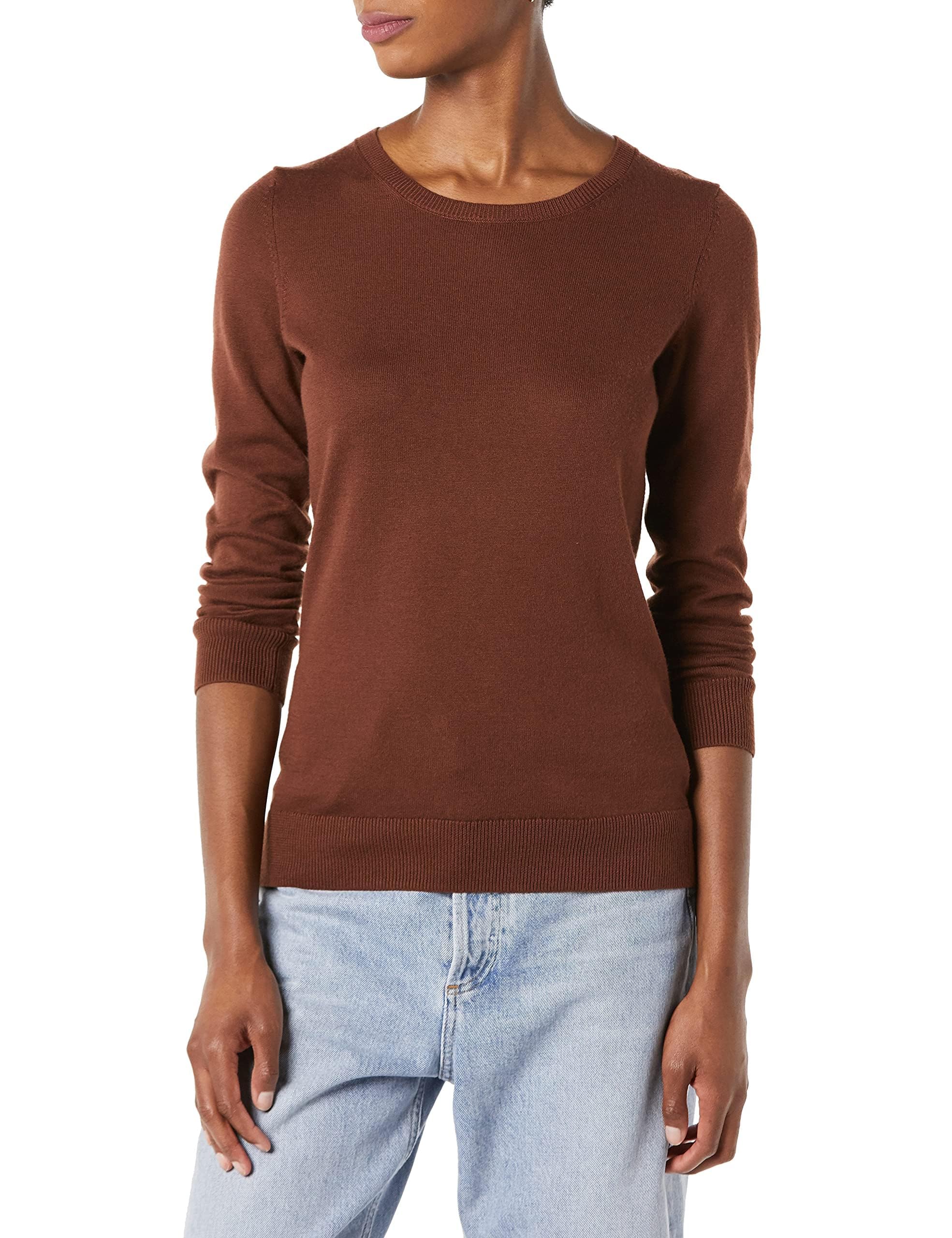 Amazon Essentials Women's Long-Sleeve Lightweight Crewneck Sweater, Flattering (Available in Plus Size)