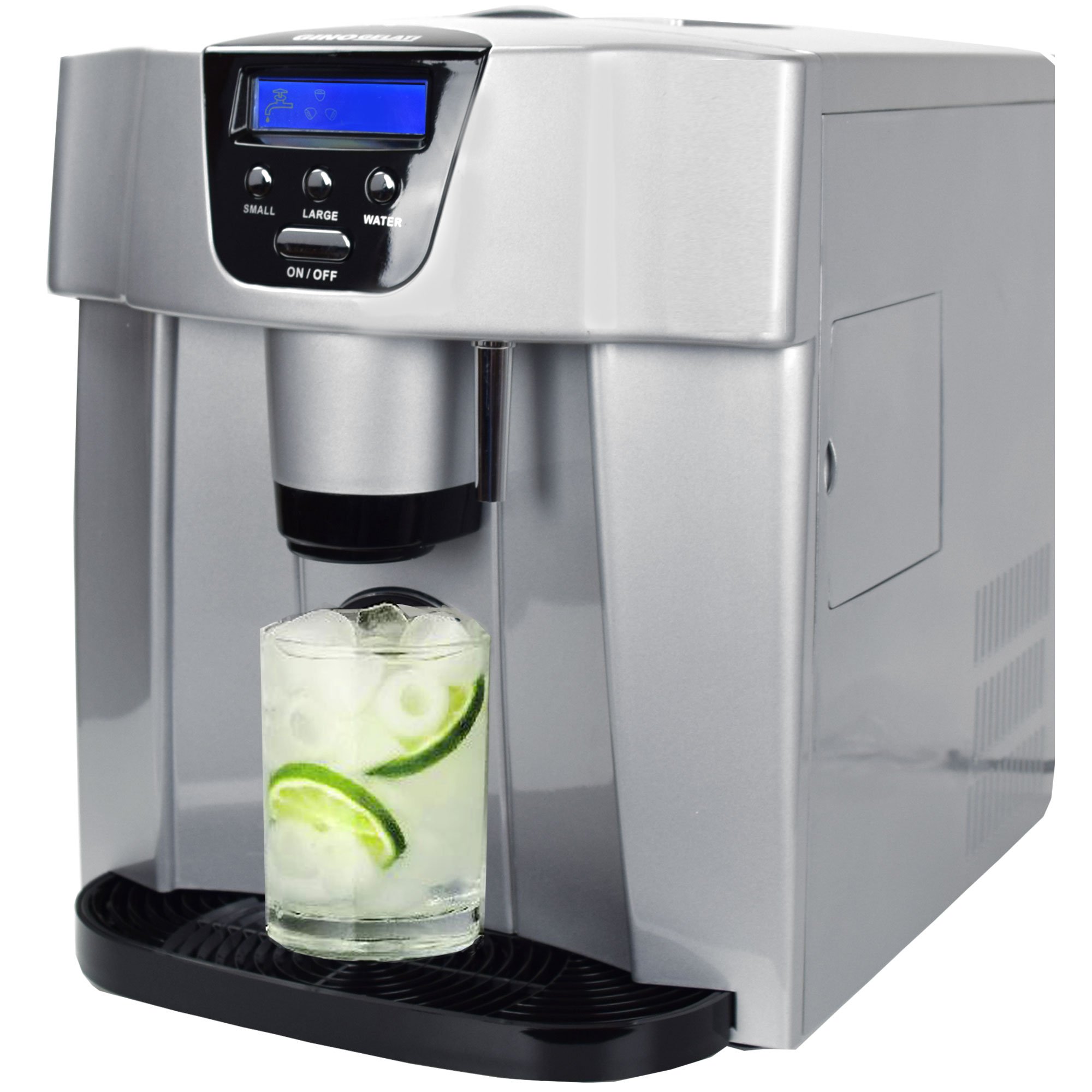 Gino Gelati GG-400 Water Digitaler Eiswürfelbereiter mit Eiswasserfunktion Eiswürfelmaschine