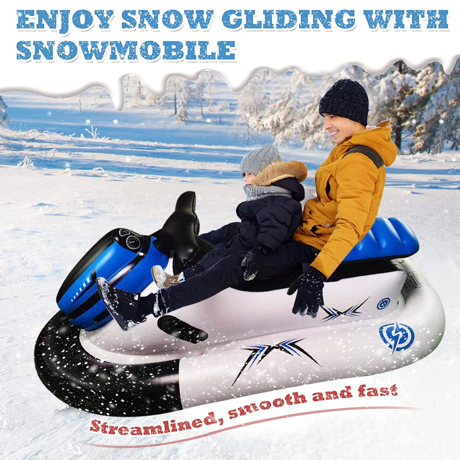 Traîneau à Neige En Plastique Léger Avec Poignée Surdimensionnée