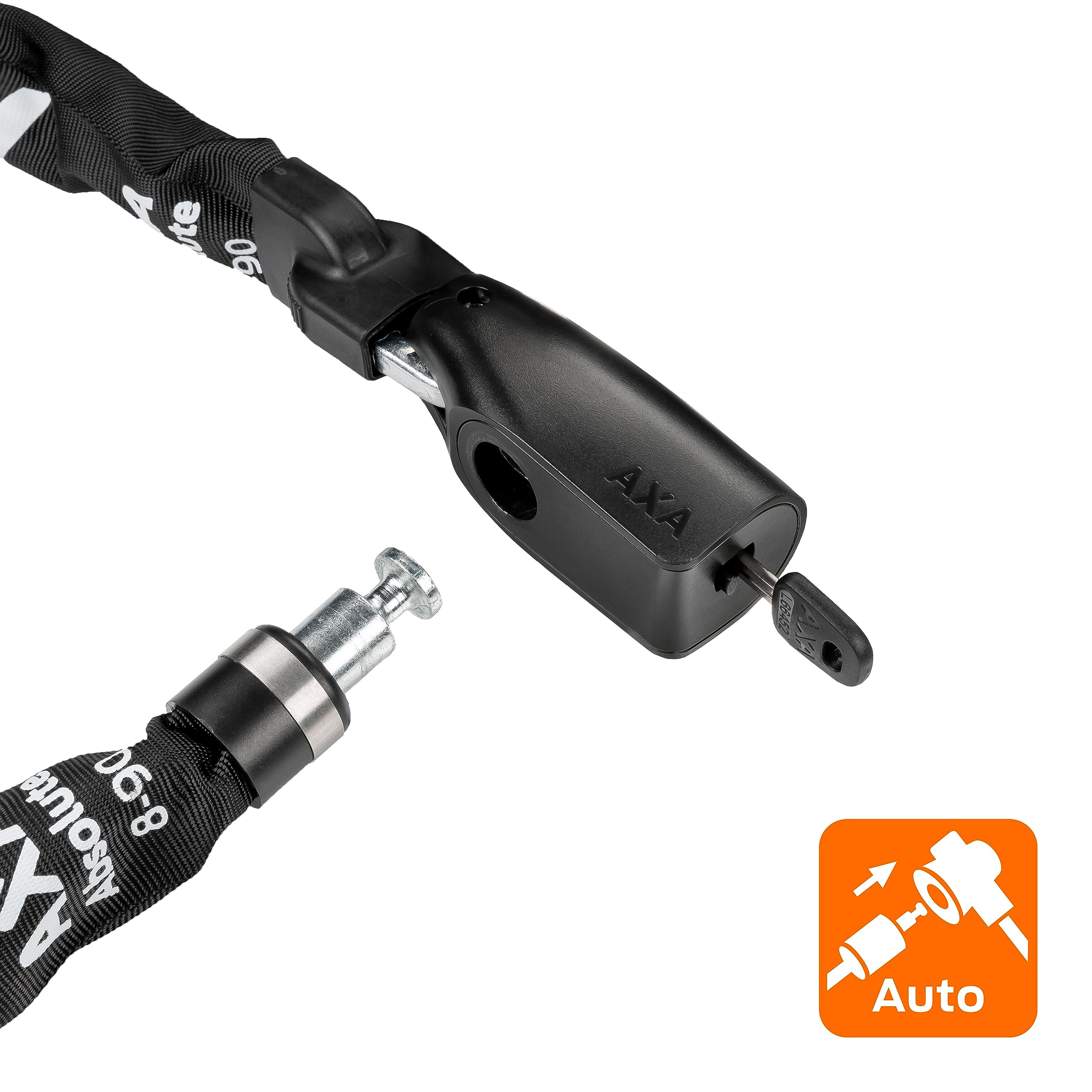 AXA 27934 Üniseks Yetişkin Absolute 33086 Zincir Kilidi, Siyah