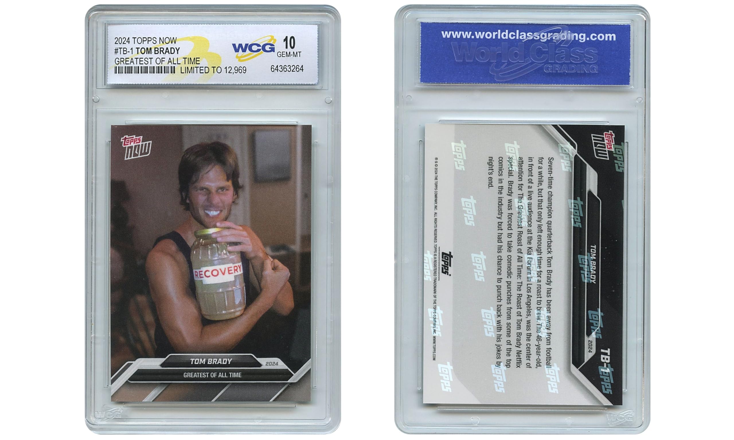 Amazon.com: WCG 2024 Topps Now Tom Brady Card #TB-1 Greatest of