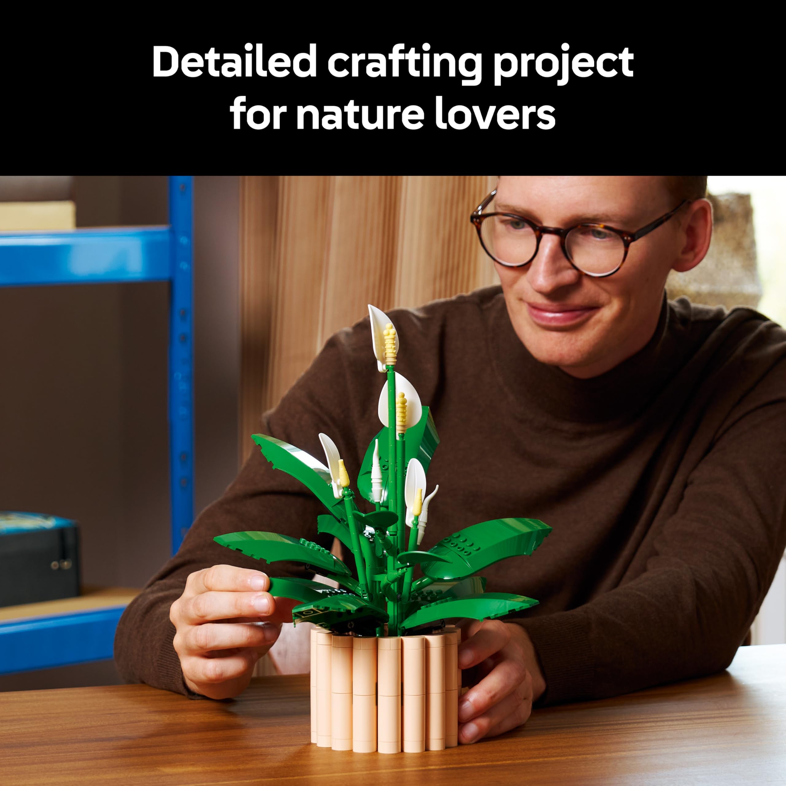 LEGO Botanicals Peace Lily, Artificial Potted Plants Set for Adults - Image 3