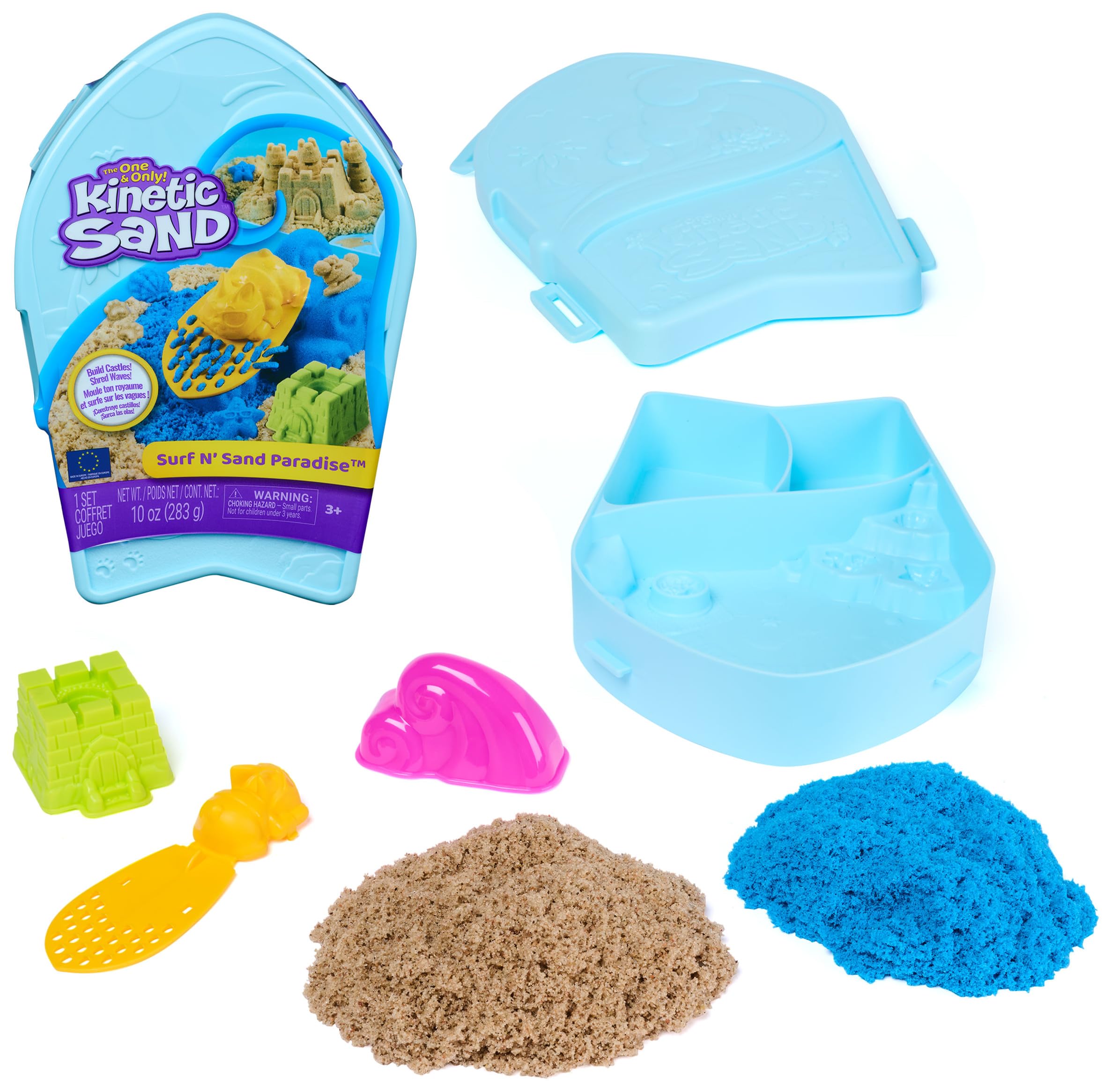 Kinetic Sand – Atelier Pizza Magique – 453 G De Sable Coloré, 4 Couleurs, 5 Outils – Jouet Sensoriel Dès 5 Ans