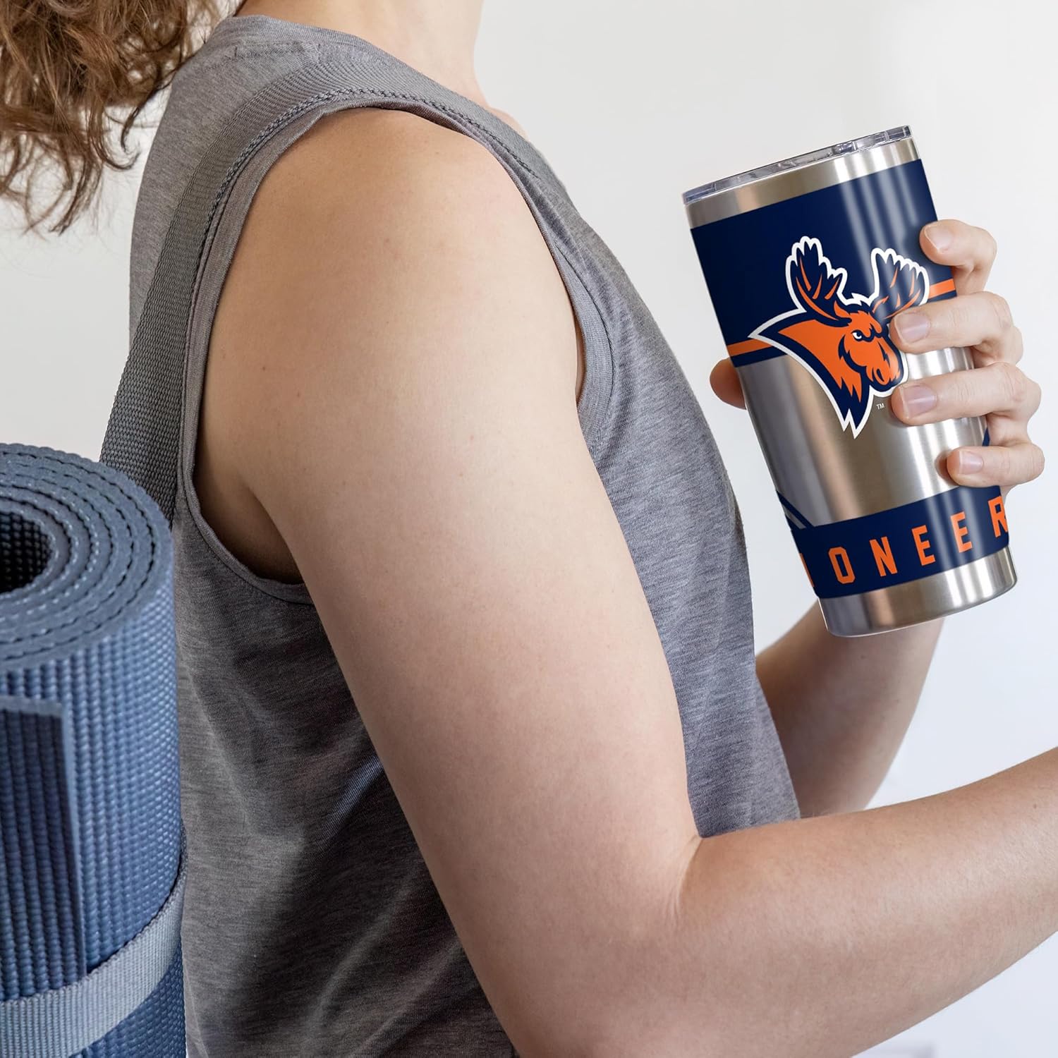 Rico Industries NCAA Utica Pioneers Standard 20oz Stainless Steel Tumbler with Lid - Great For Coffee, Tea, Water or Cocktails - Image 4