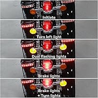 Vista 5 de Green-L Juego de luces de giro de freno y soporte de inserción LED para Harley Road Glide King modelos Touring 2014-2024