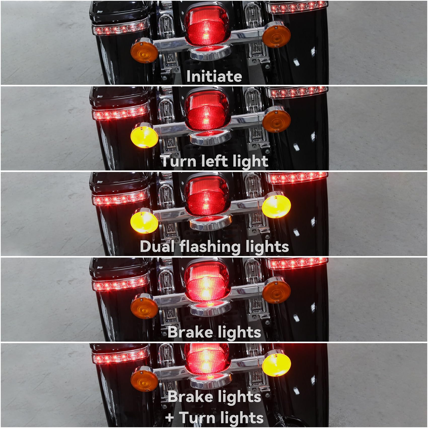 Amazon.co.jp: Green-L スモークレンズ LED サドルバッグバッグ ラン