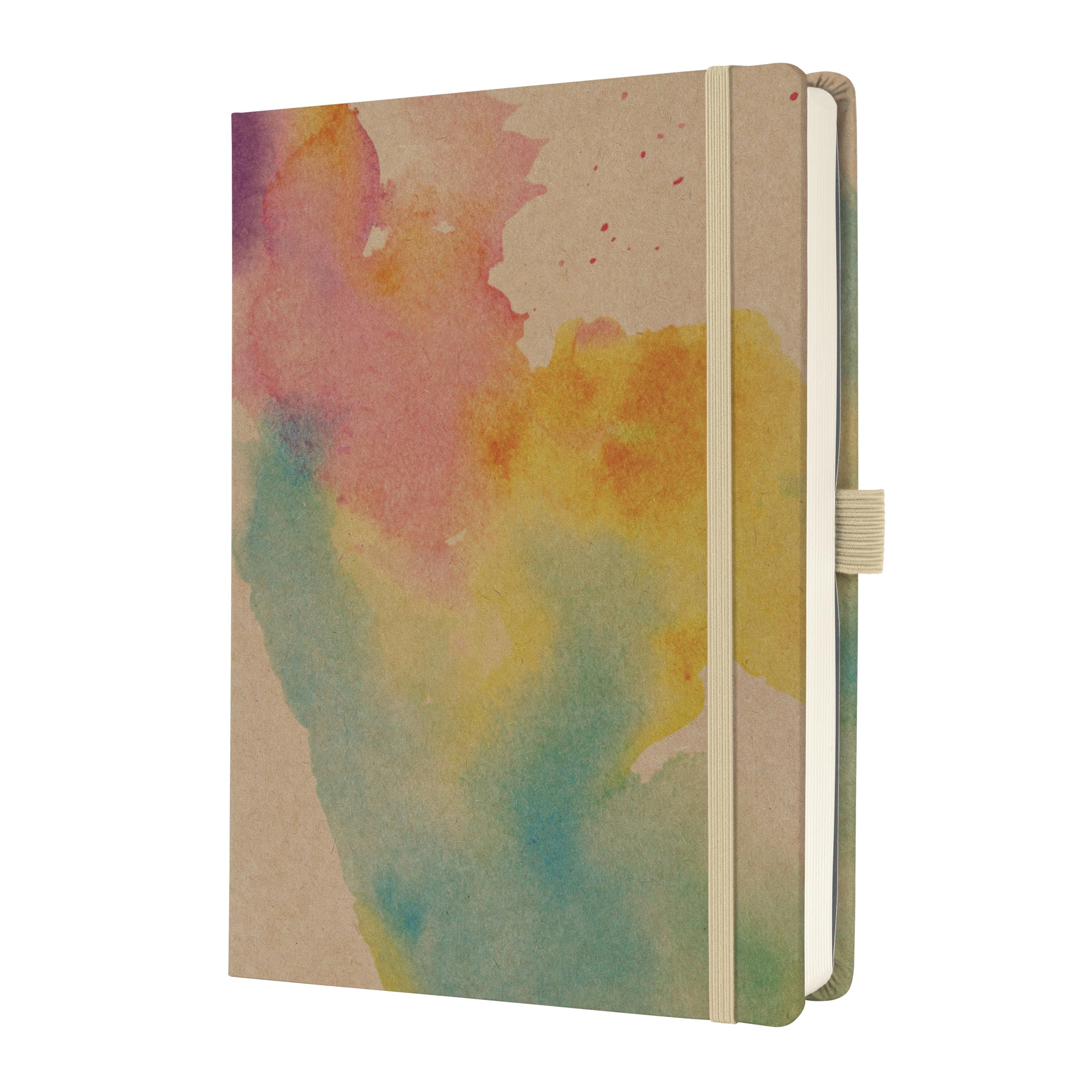 SIGEL JB200 Bullet Journal Notebook A5+, dotted, hardcover Kraft cover, 200 pages 120 g/mยฒ paper | for hand lettering, organisation & journaling | elastic closure, multicolour โ Jolie