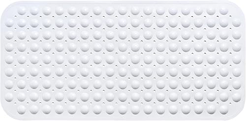 Miniatura 144 de Tapete grande antideslizante para bañera y ducha de 31 x 16 pulgadas (solo bañeras suaves/sin textura), seguro, limpio, lavable a máquina, agarre y
