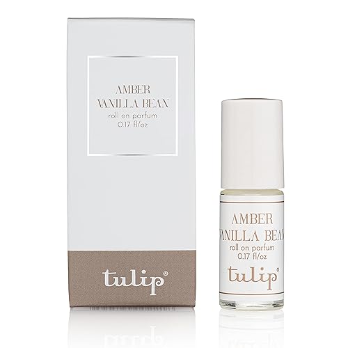 Tulip Perfume Classic Roll On Eau De Parfum, Ámbar vainilla, 0.6 oz