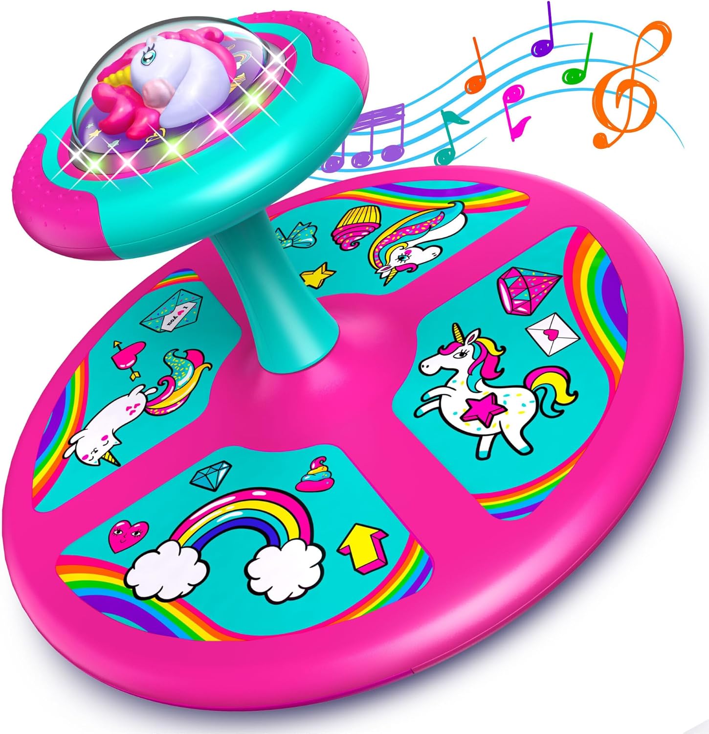 LightUp Unicorn Twister 360° Sit Twist and Spin, LED