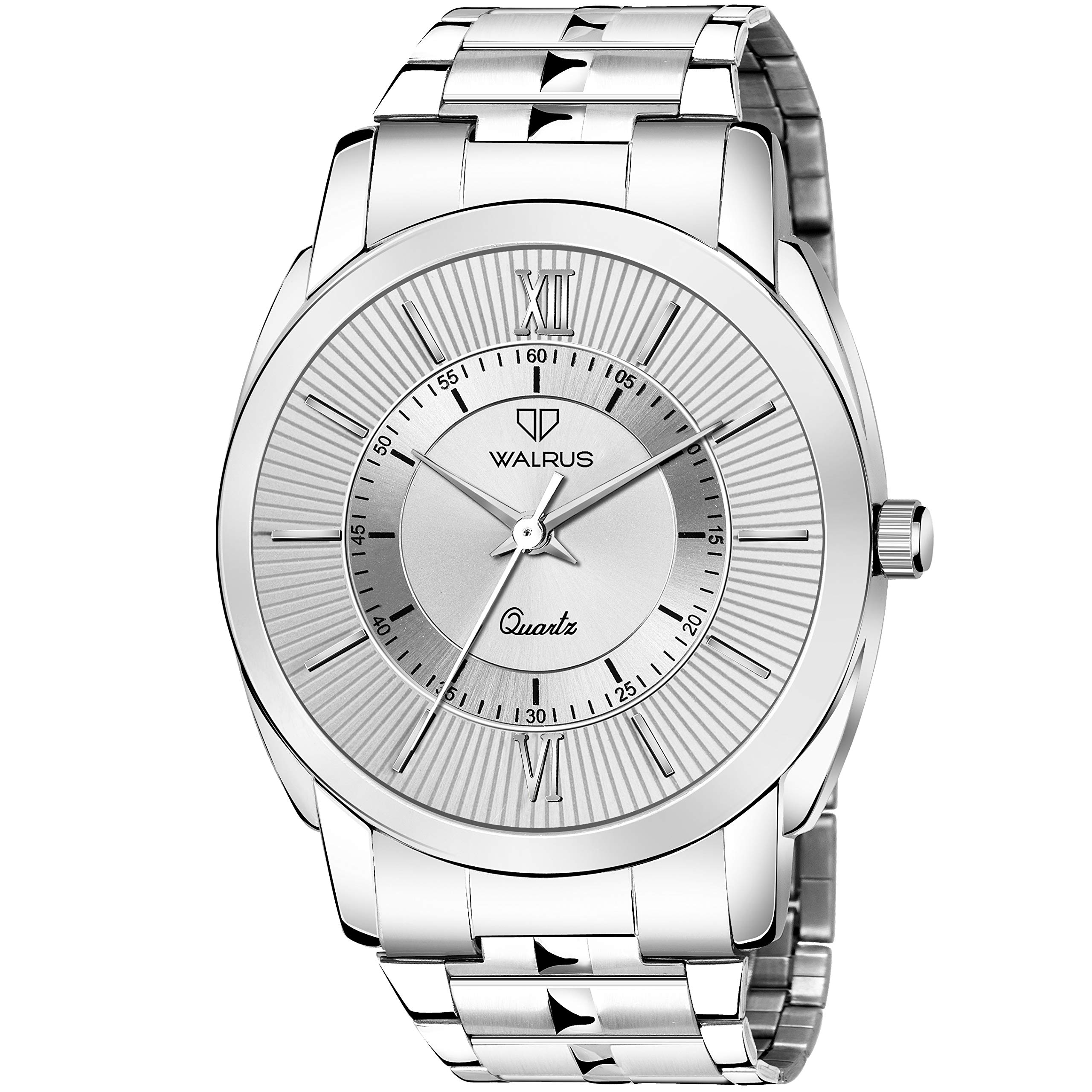 Walrus Men’s Analog Wrist Watch - Silver Dial - Stainless Steel Chain Strap -Elegant Design- Professional & Casual Use Perfect for Gift (B08X3G3S4N) Amazon Price History, Amazon Price Tracker