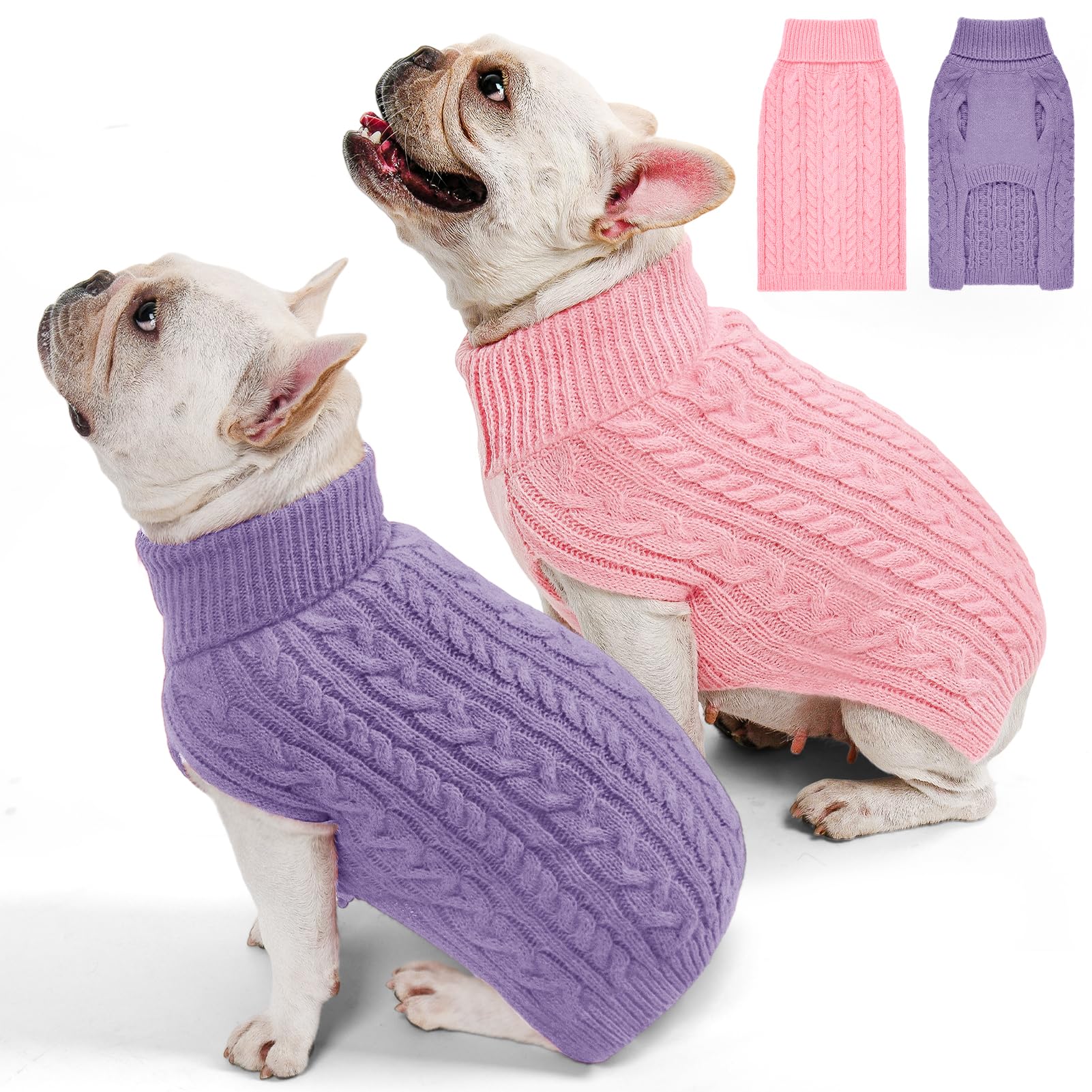 Amazon.com : KCFESTIHUE 2 Pack Dog Sweaters for Medium Dogs