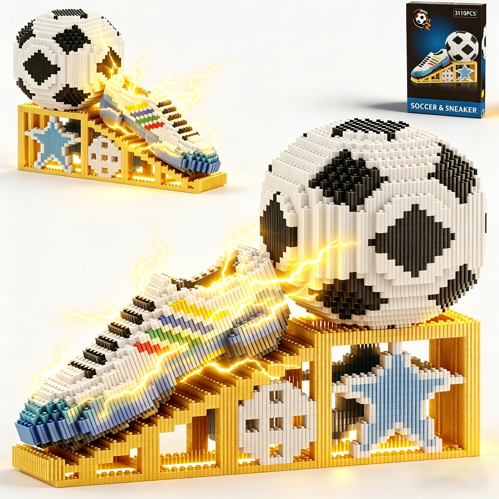 Photo 1 of USVillGO Soccer Ball & Sneaker Building Set