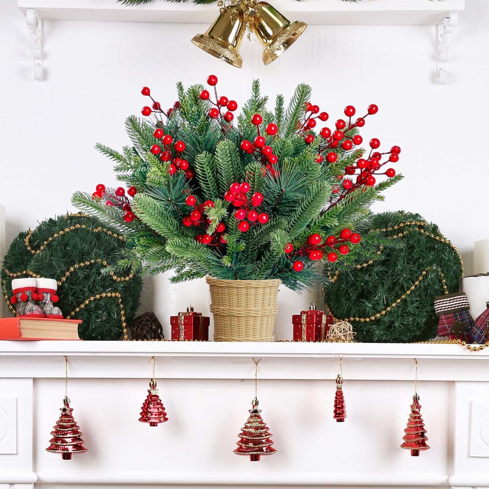 Decorazioni Natalizie Verdi Artificiali e Realistici