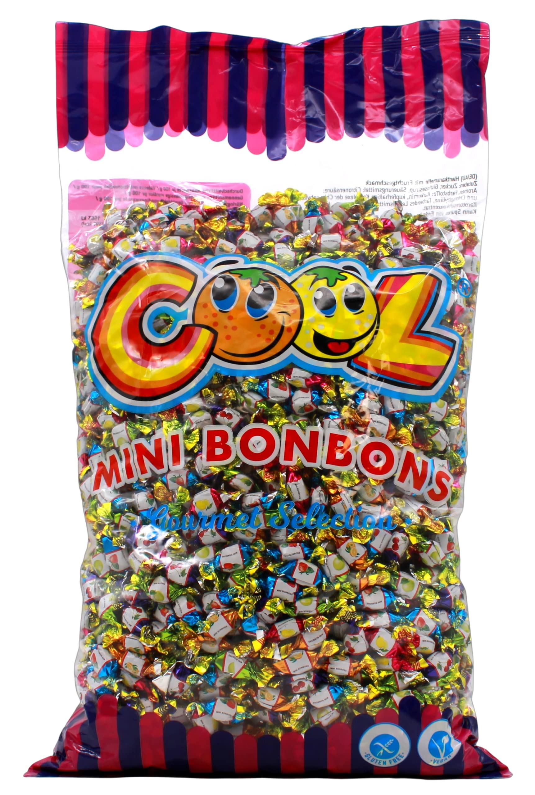 Cool Mini Bonbons Frucht Mix Gourmet Selection, 3er Pack (3 x 3kg)