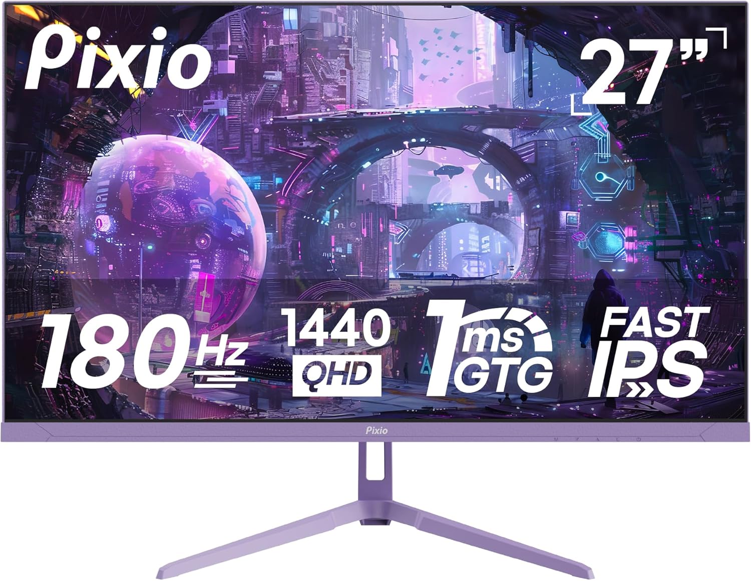 815NUbppg+L._AC_SL1500_ Pixio PX278 Wave Purple 27 inch 180Hz Refresh Rate QHD 1440p Resolution Fast IPS Panel 1ms GTG Response Time Purple Gaming Monitor with Adaptive Sync
