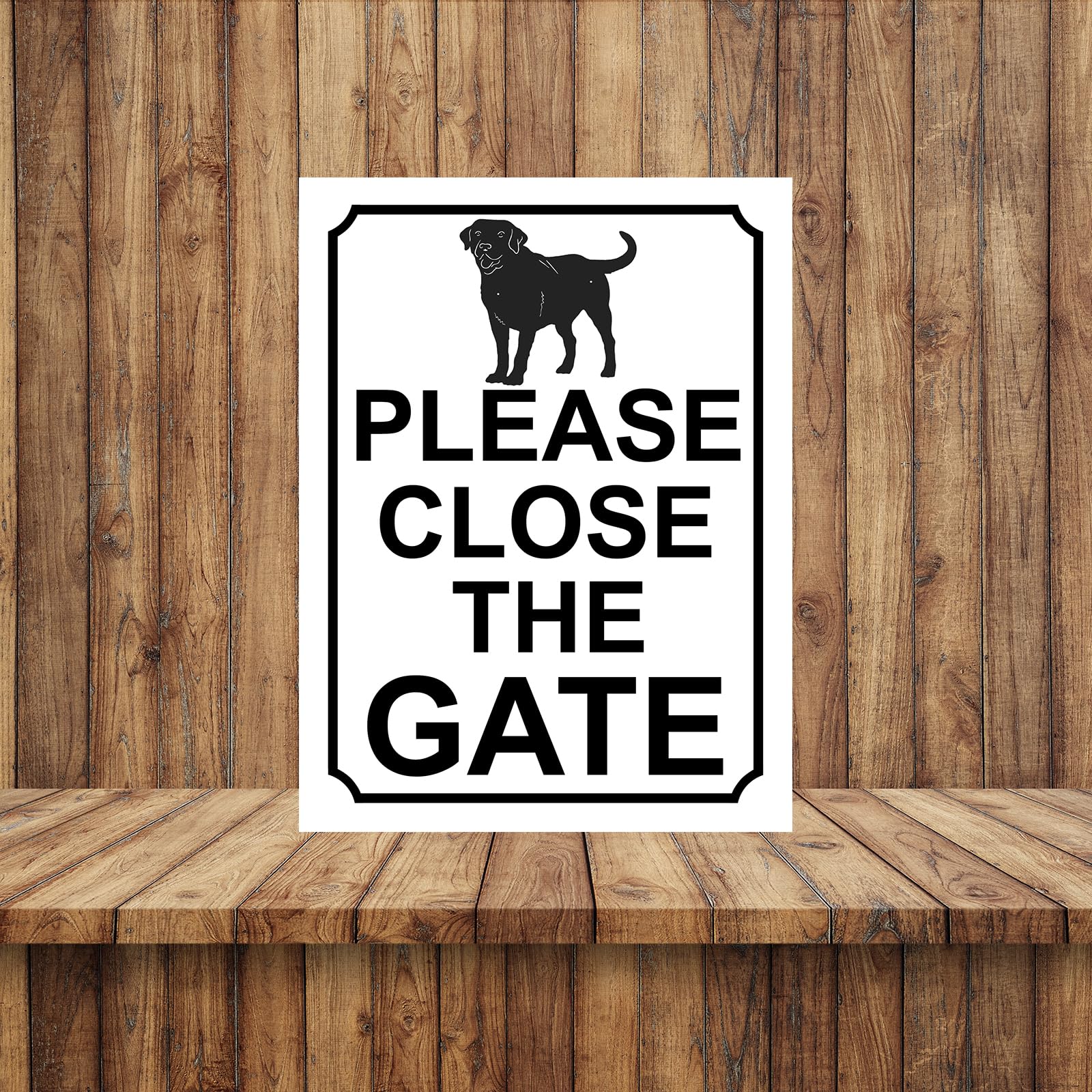 Shawprint PLEASE CLOSE THE GATE METAL SIGN LABRADOR DOG THEME 200MM X 150MM (45H1) (10" x 8" (267mm x 200mm)) - Image 3