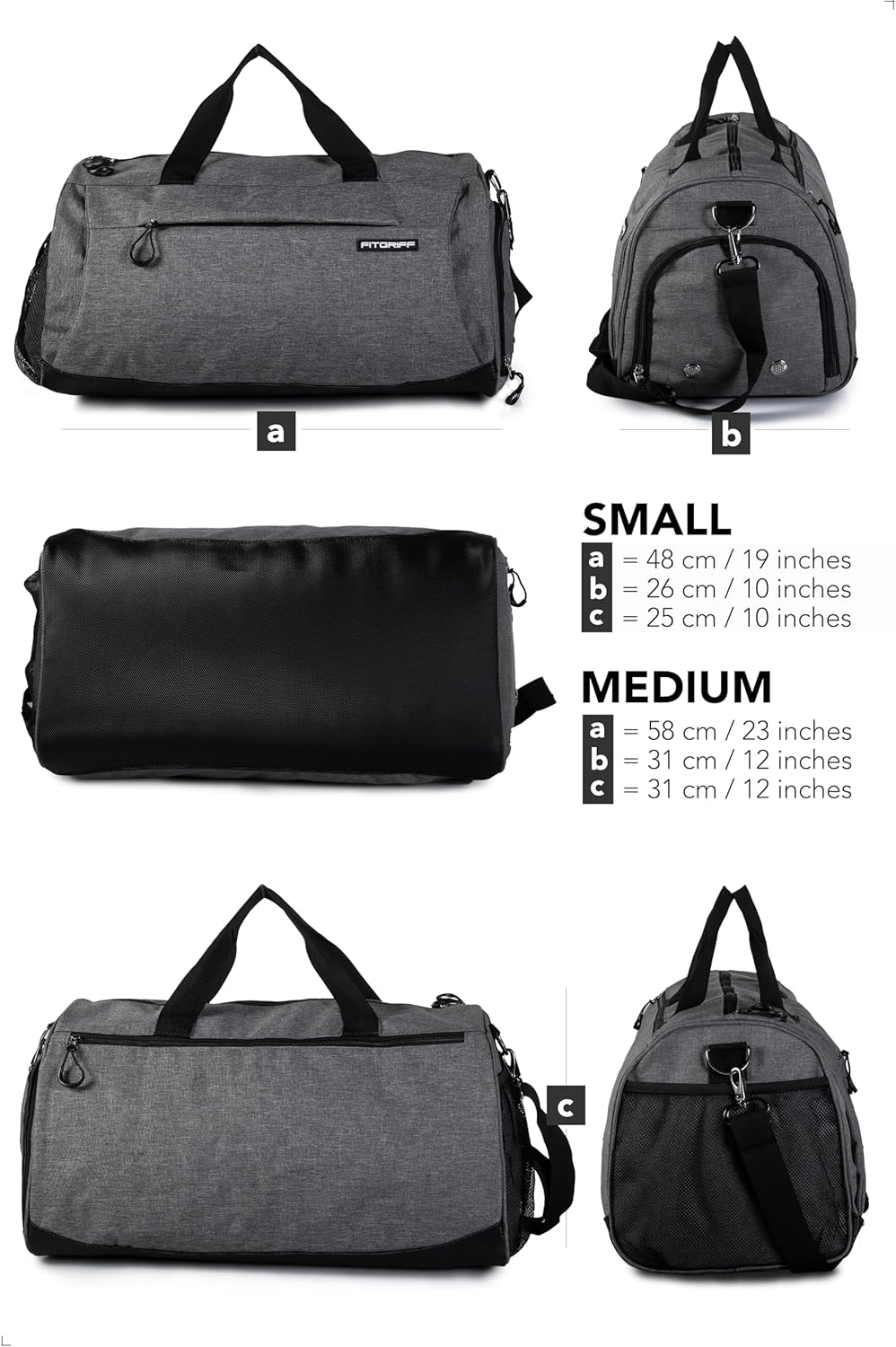 Fitgriff® Gym Bag for Men & Women with Shoe & Wet Compartment - Duffle Bag for Travel, Sports, Fitness & Workout - Image 6